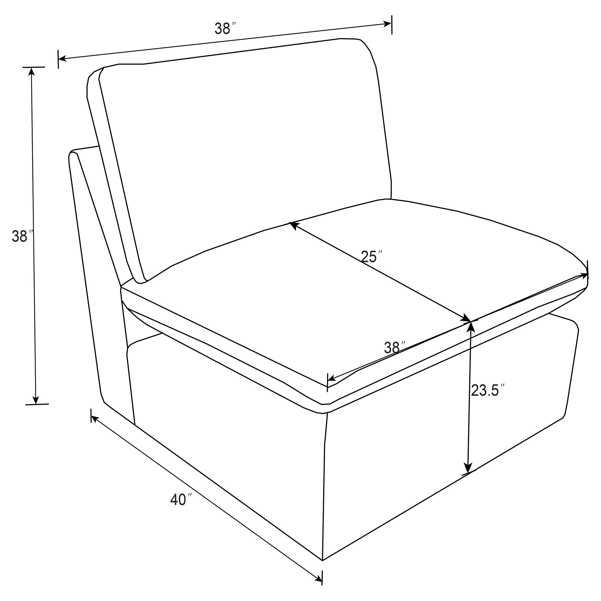  Coaster Furniture Collins 610350AC Modular Armless Chair - Chocolate Brown IMAGE 10