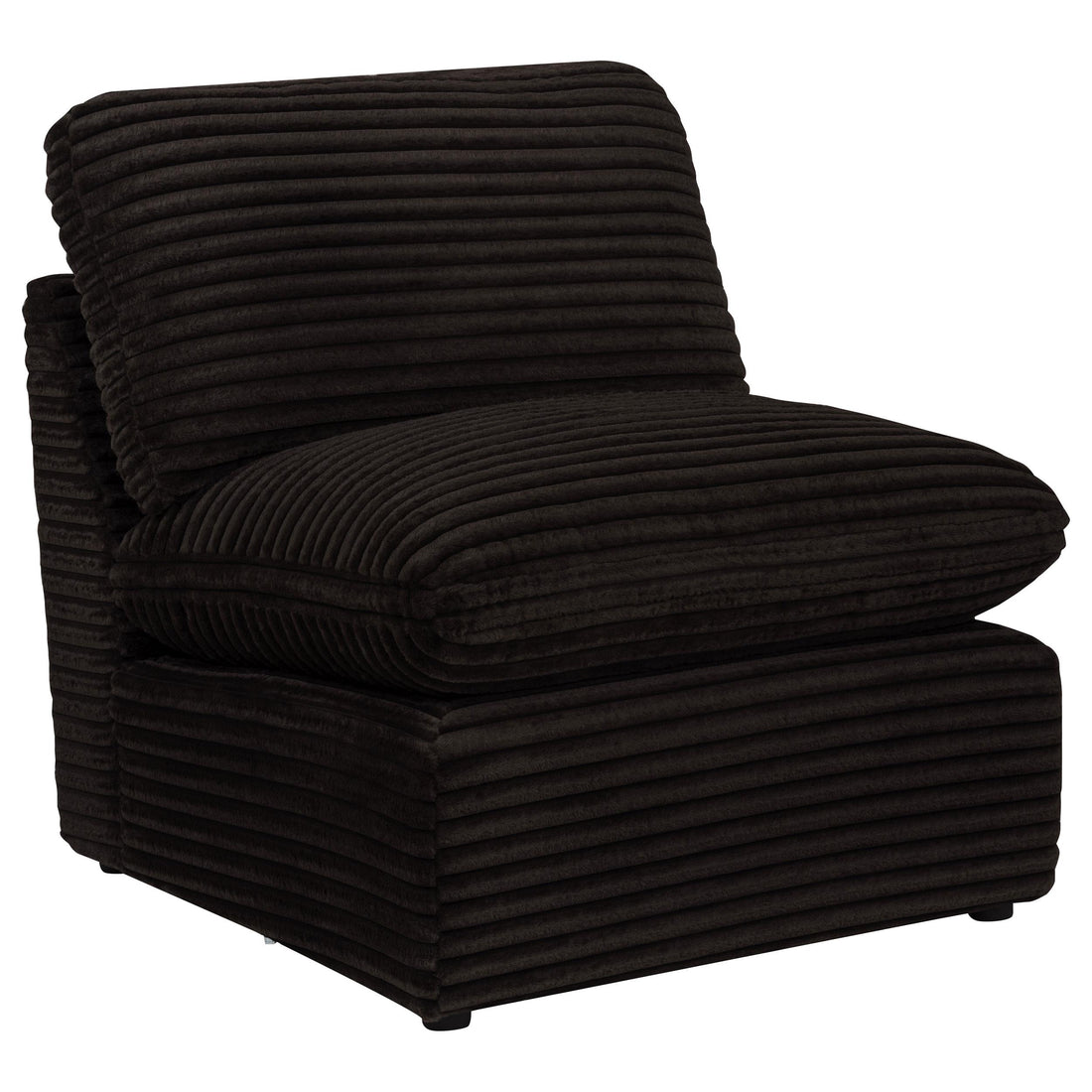  Coaster Furniture Collins 610350AC Modular Armless Chair - Chocolate Brown IMAGE 1
