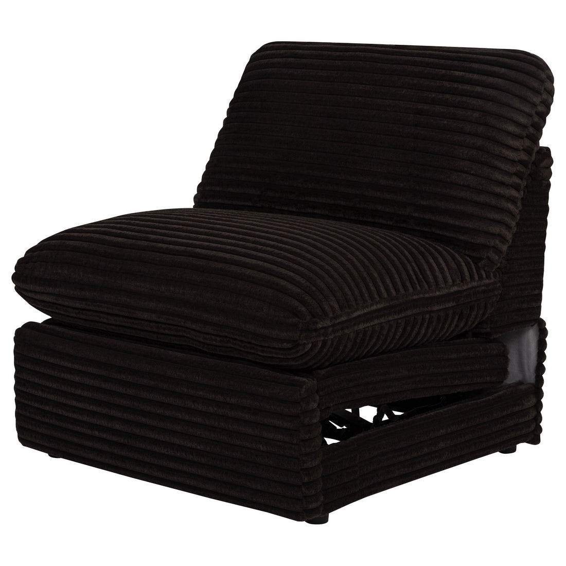  Coaster Furniture Collins 610350ARP Modular Power Armless Recliner - Chocolate Brown IMAGE 1