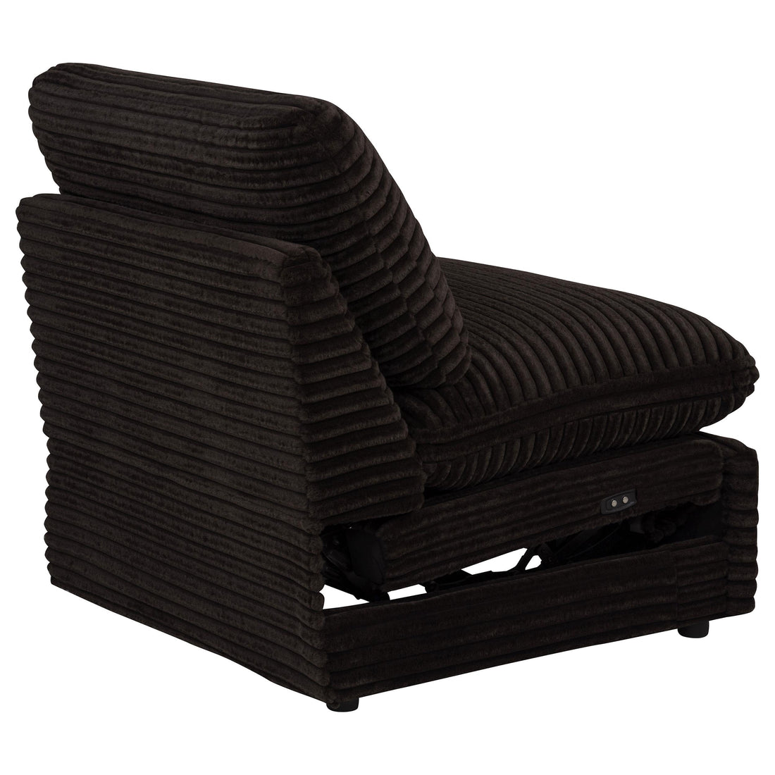  Coaster Furniture Collins 610350ARP Modular Power Armless Recliner - Chocolate Brown IMAGE 1