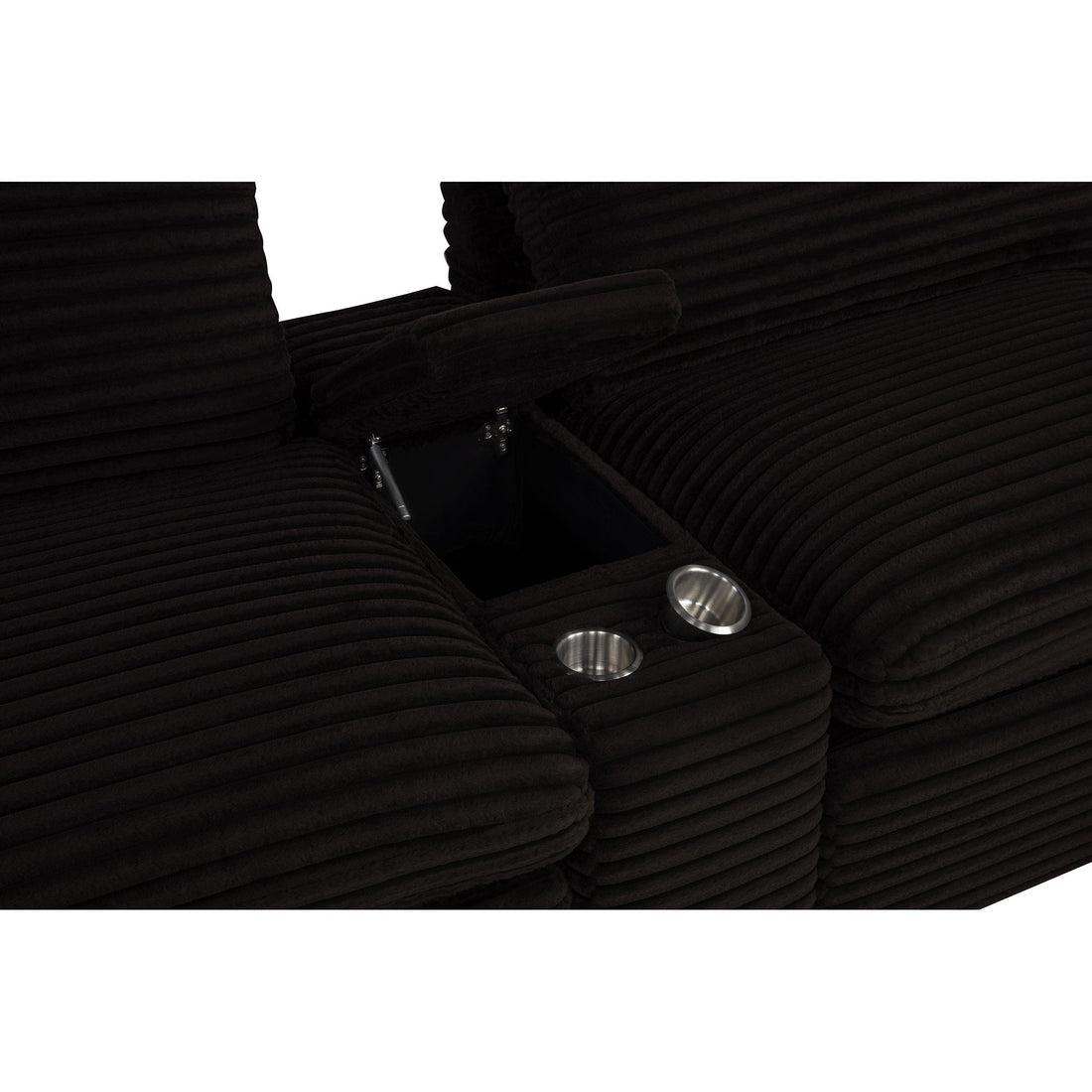  Coaster Furniture Collins 610350CON Upholstered Modular Storage Console - Chocolate Brown IMAGE 1