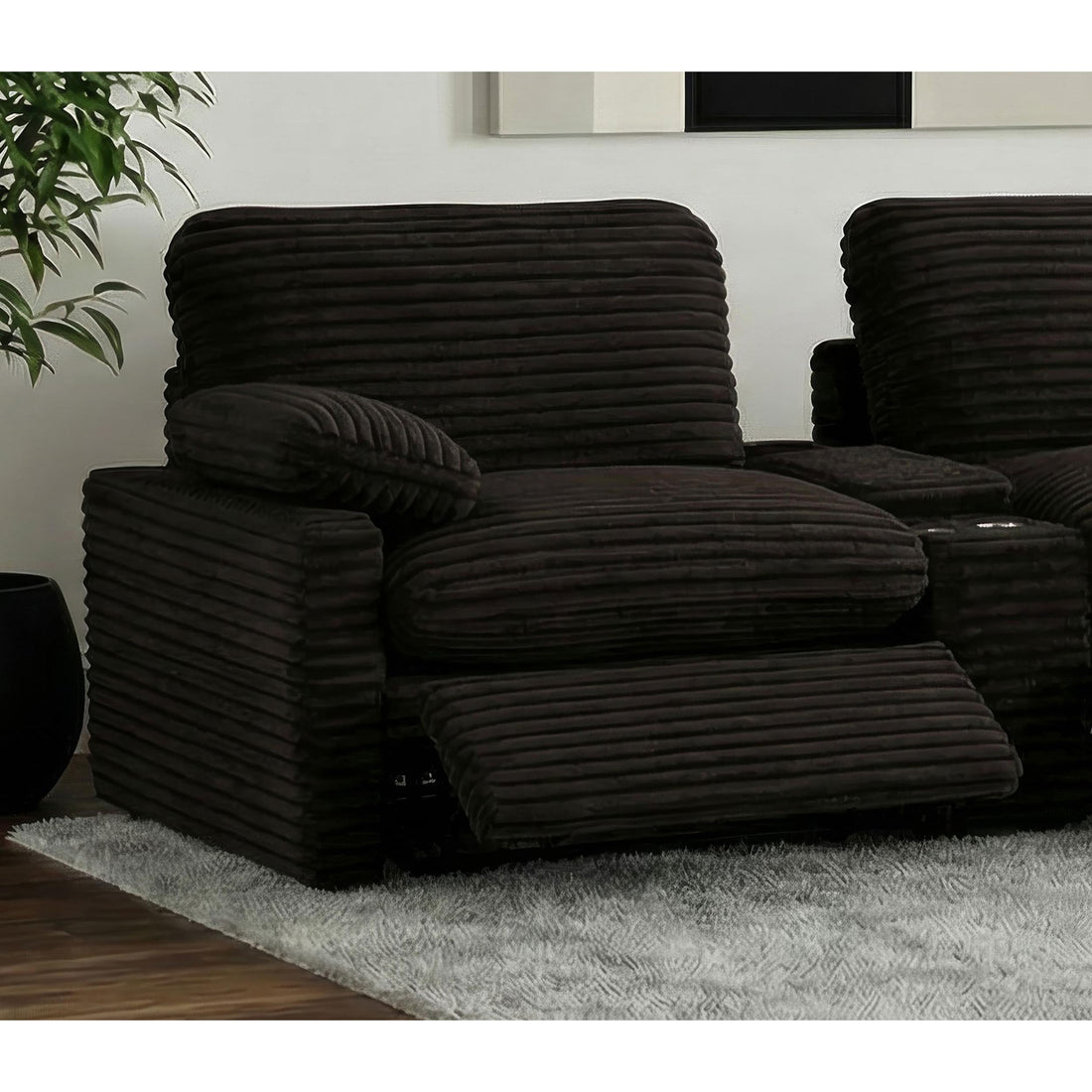  Coaster Furniture Collins 610350LRP Modular LAF Power Recliner - Chocolate Brown IMAGE 1