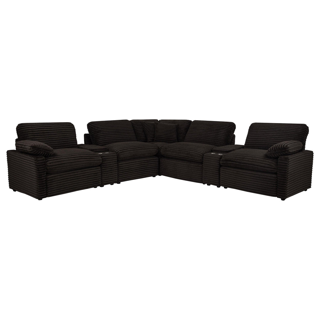  Coaster Furniture Collins 610350P-SETA 7-piece Modular Power Reclining Sectional - Chocolate Brown IMAGE 1