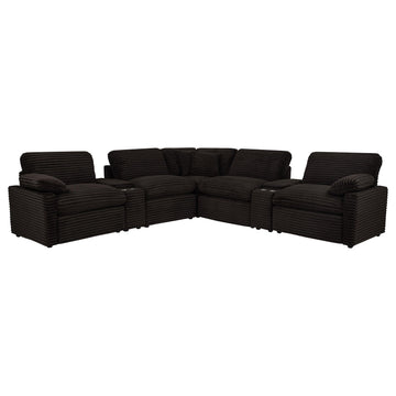  Coaster Furniture Collins 610350P-SETA 7-piece Modular Power Reclining Sectional - Chocolate Brown IMAGE 1