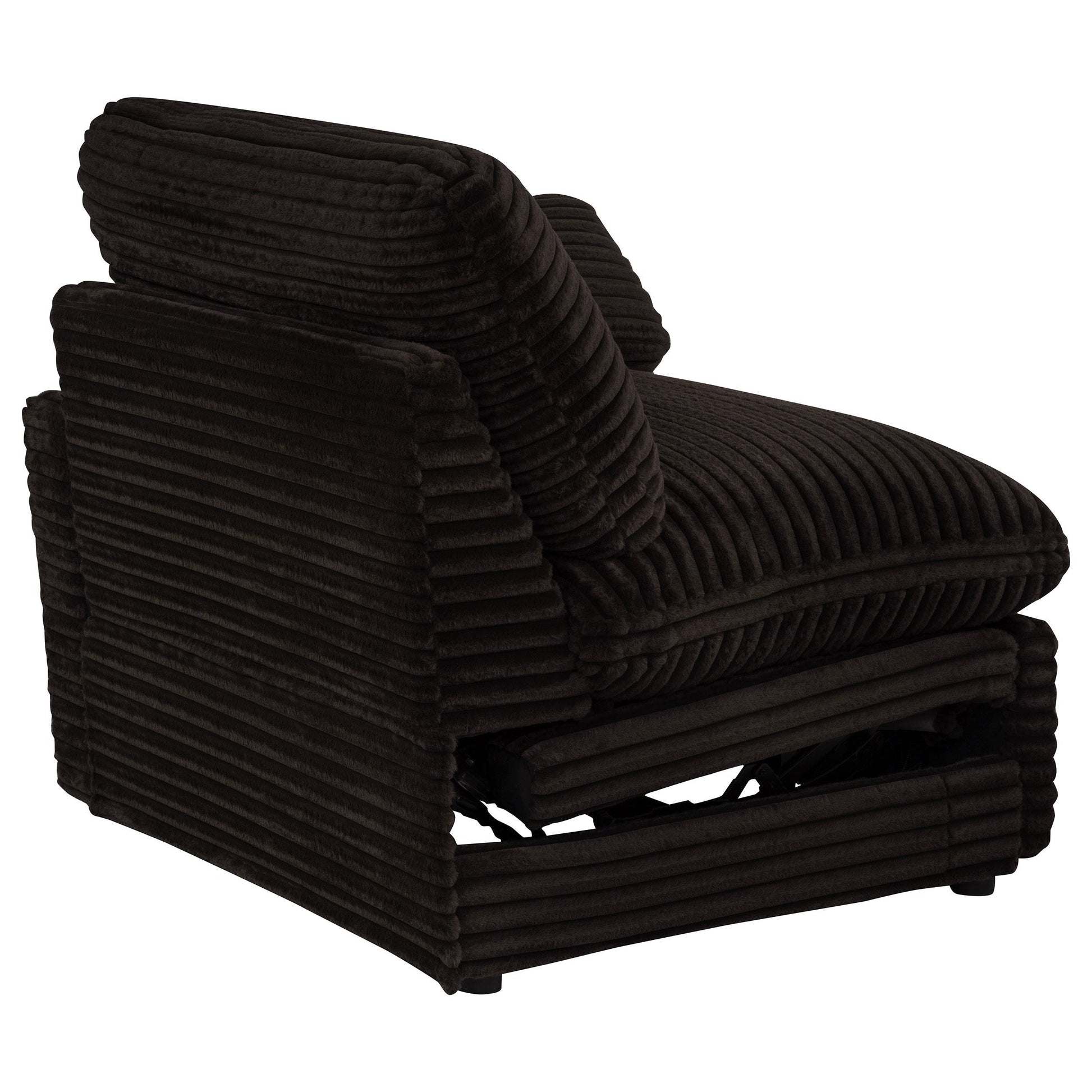  Coaster Furniture Collins 610352P Modular Power Loveseat - Chocolate Brown IMAGE 6