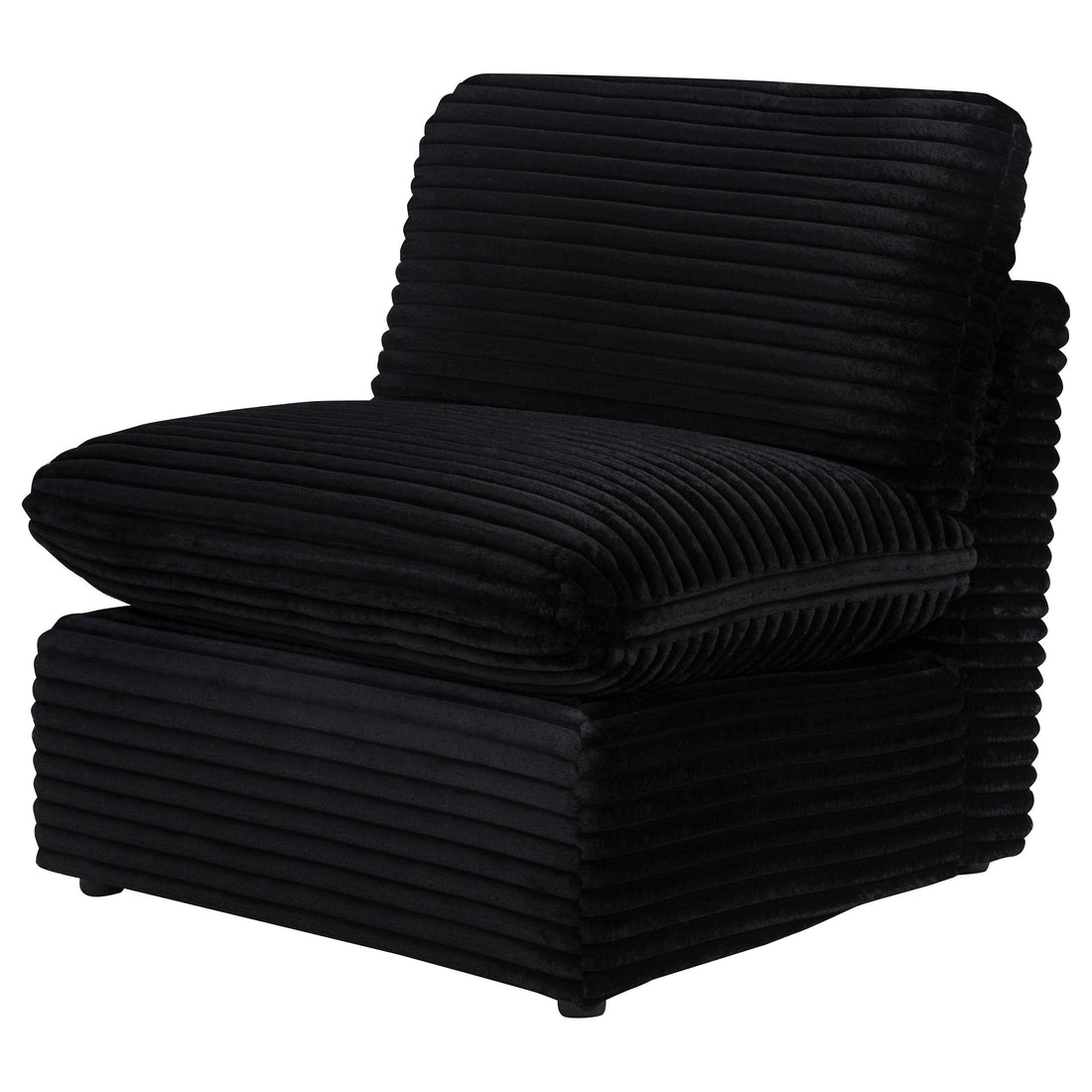  Coaster Furniture Collins 610360AC Modular Armless Chair - Black IMAGE 1