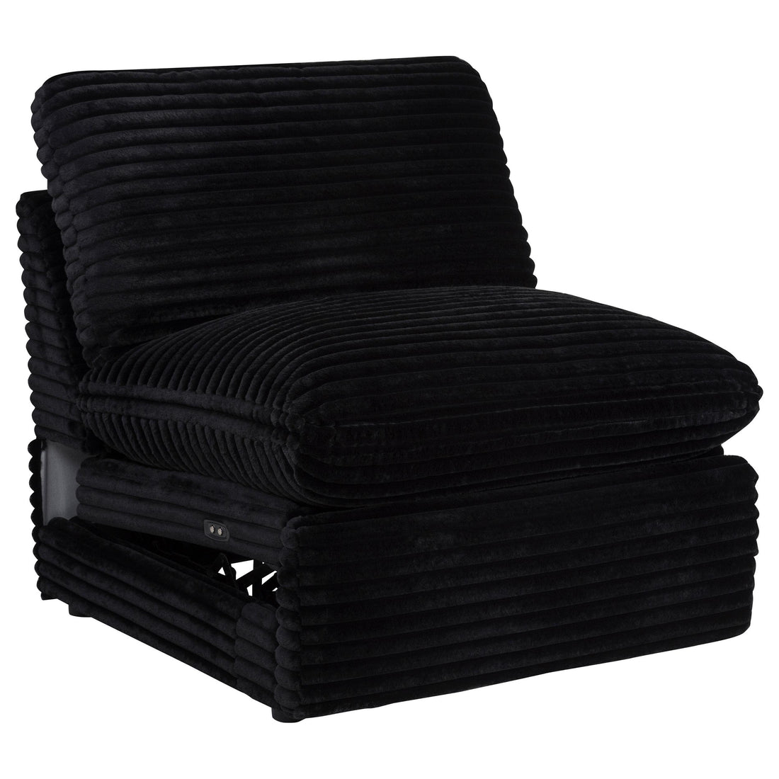  Coaster Furniture Collins 610360ARP Modular Power Armless Recliner - Black IMAGE 1