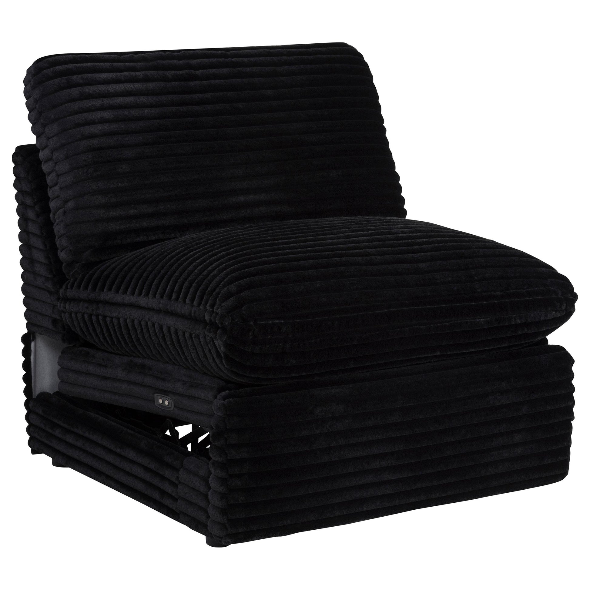  Coaster Furniture Collins 610360ARP Modular Power Armless Recliner - Black IMAGE 1