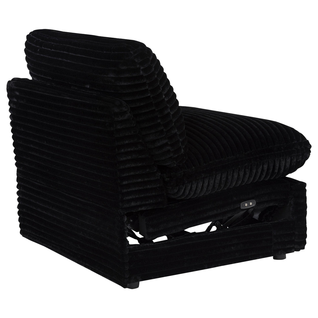  Coaster Furniture Collins 610360ARP Modular Power Armless Recliner - Black IMAGE 1