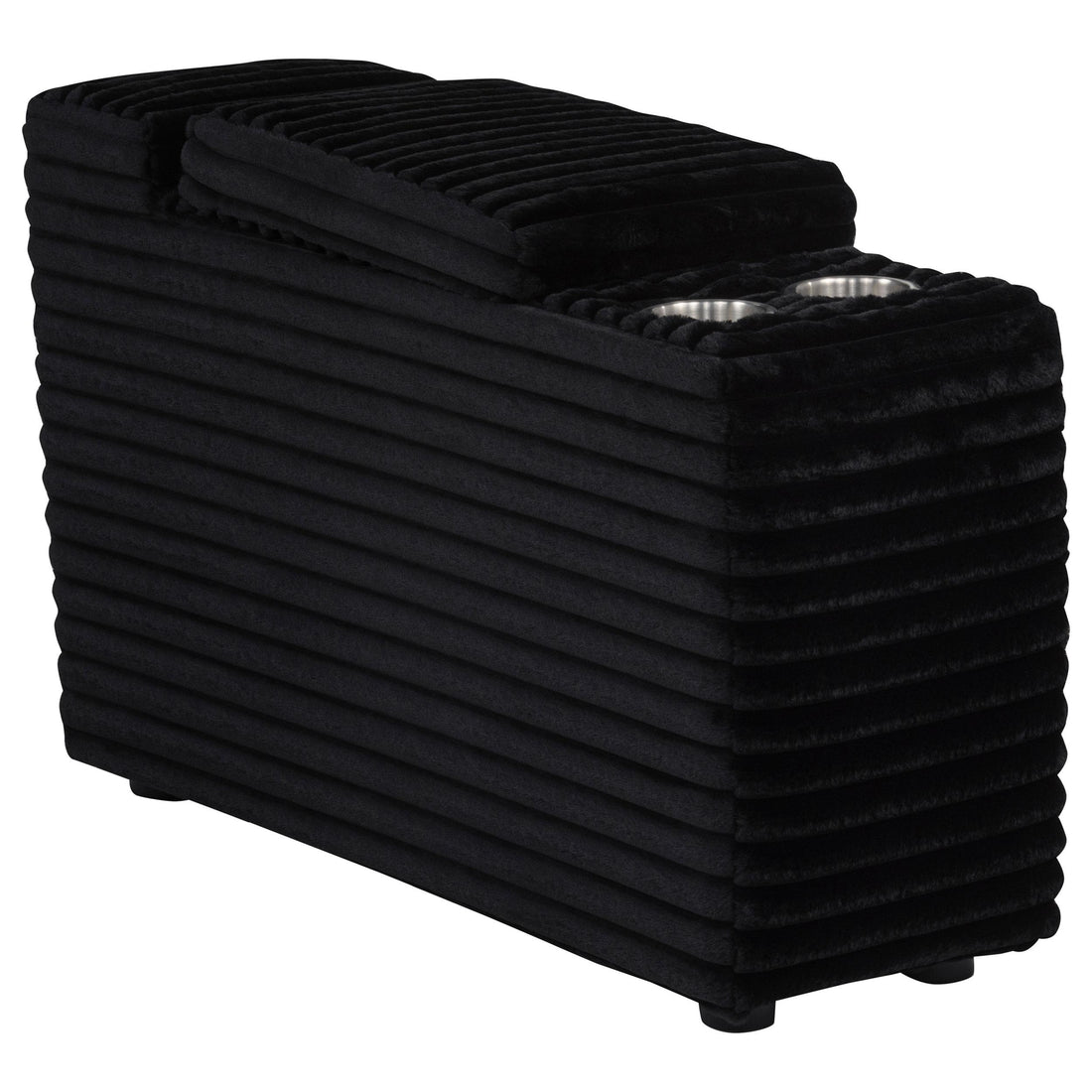  Coaster Furniture Collins 610360CON Upholstered Modular Storage Console - Black IMAGE 1