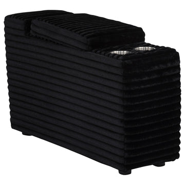  Coaster Furniture Collins 610360CON Upholstered Modular Storage Console - Black IMAGE 1
