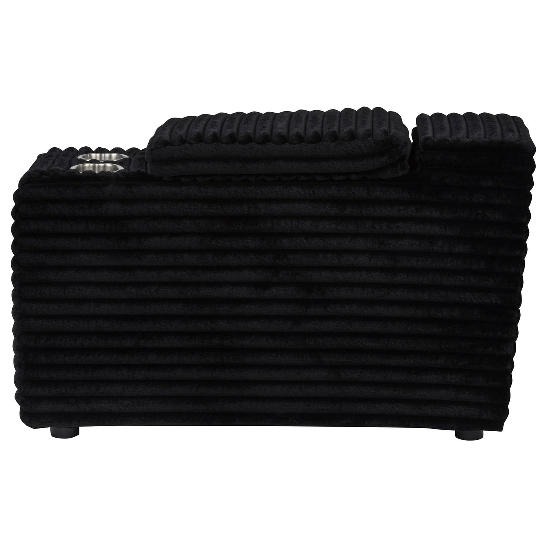 Coaster Furniture Collins 610360CON Upholstered Modular Storage Console - Black IMAGE 1