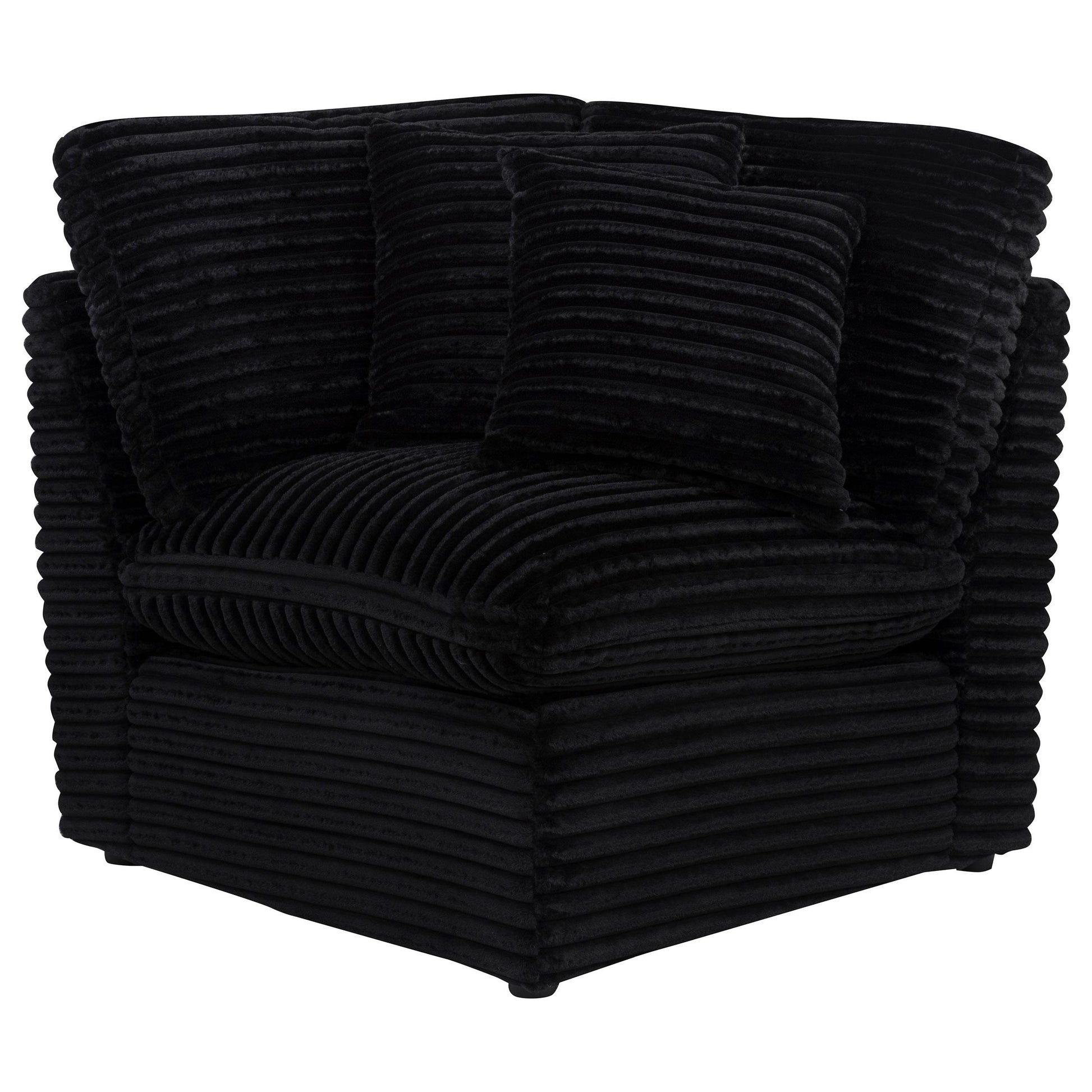 Coaster Furniture Collins 610360CRN Modular Corner Chair - Black IMAGE 2