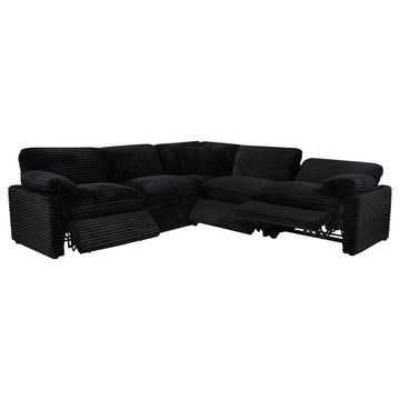  Coaster Furniture Collins 610360P 5-piece Modular Power Reclining Sectional - Black IMAGE 1