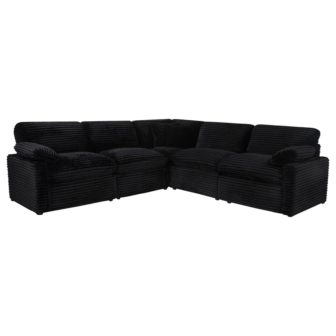  Coaster Furniture Collins 610360P 5-piece Modular Power Reclining Sectional - Black IMAGE 1