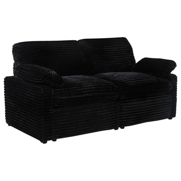  Coaster Furniture Collins 610362P Modular Power Loveseat - Black IMAGE 1