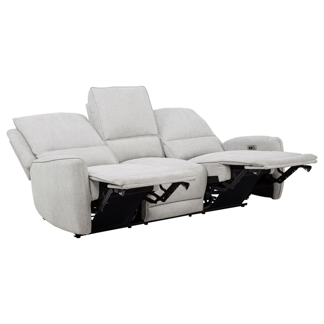  Coaster Furniture Sylmar 610521P Chenille Upholstered Power Reclining Sofa - Dove Grey IMAGE 1