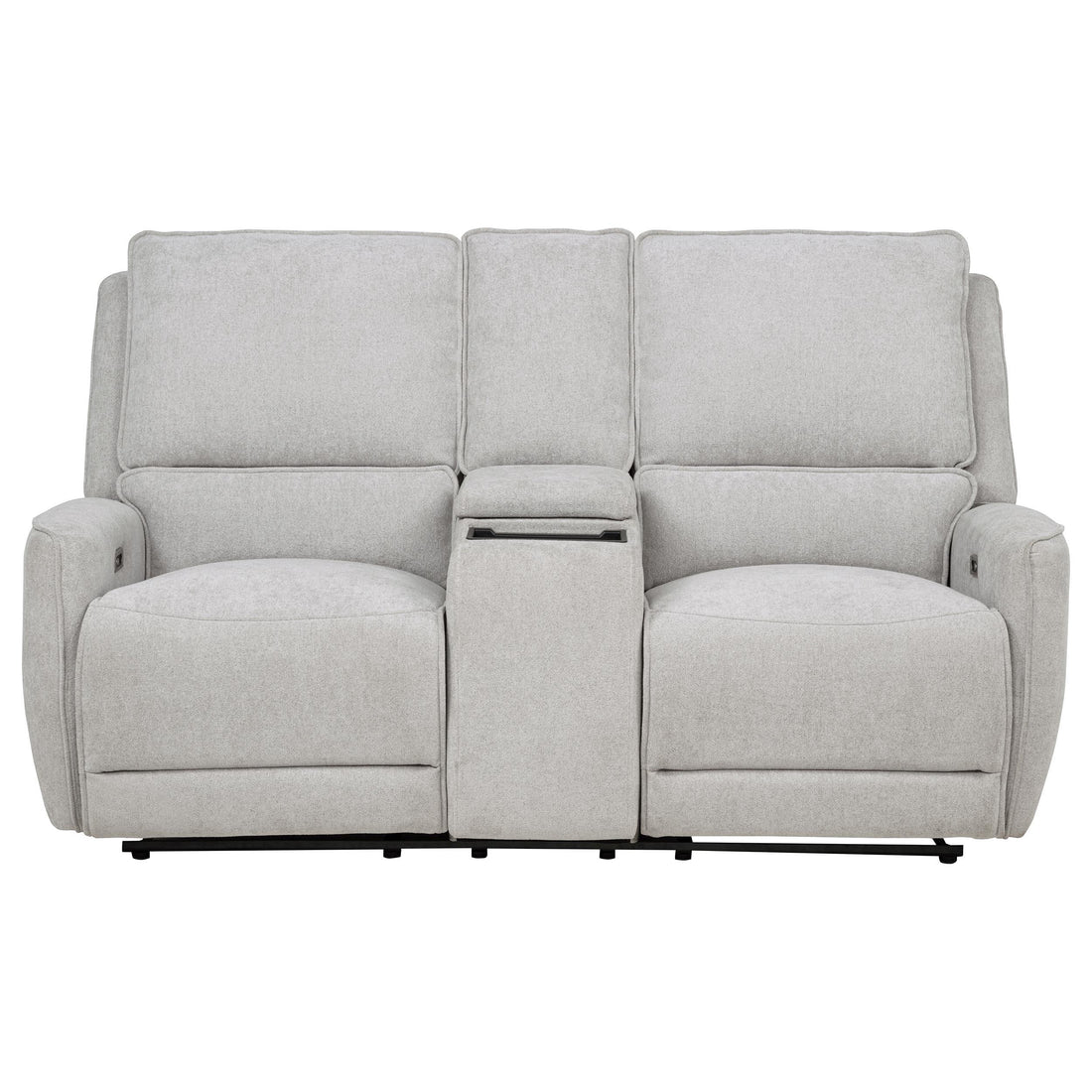 Coaster Furniture Sylmar 610522P Chenille Upholstered Power Reclining Loveseat - Dove Grey IMAGE 1