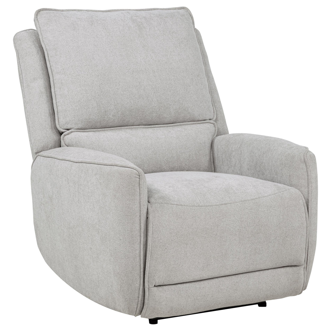  Coaster Furniture Sylmar 610523P Chenille Upholstered Power Recliner - Dove Grey IMAGE 1
