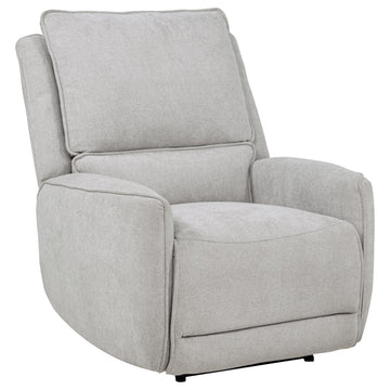  Coaster Furniture Sylmar 610523P Chenille Upholstered Power Recliner - Dove Grey IMAGE 1