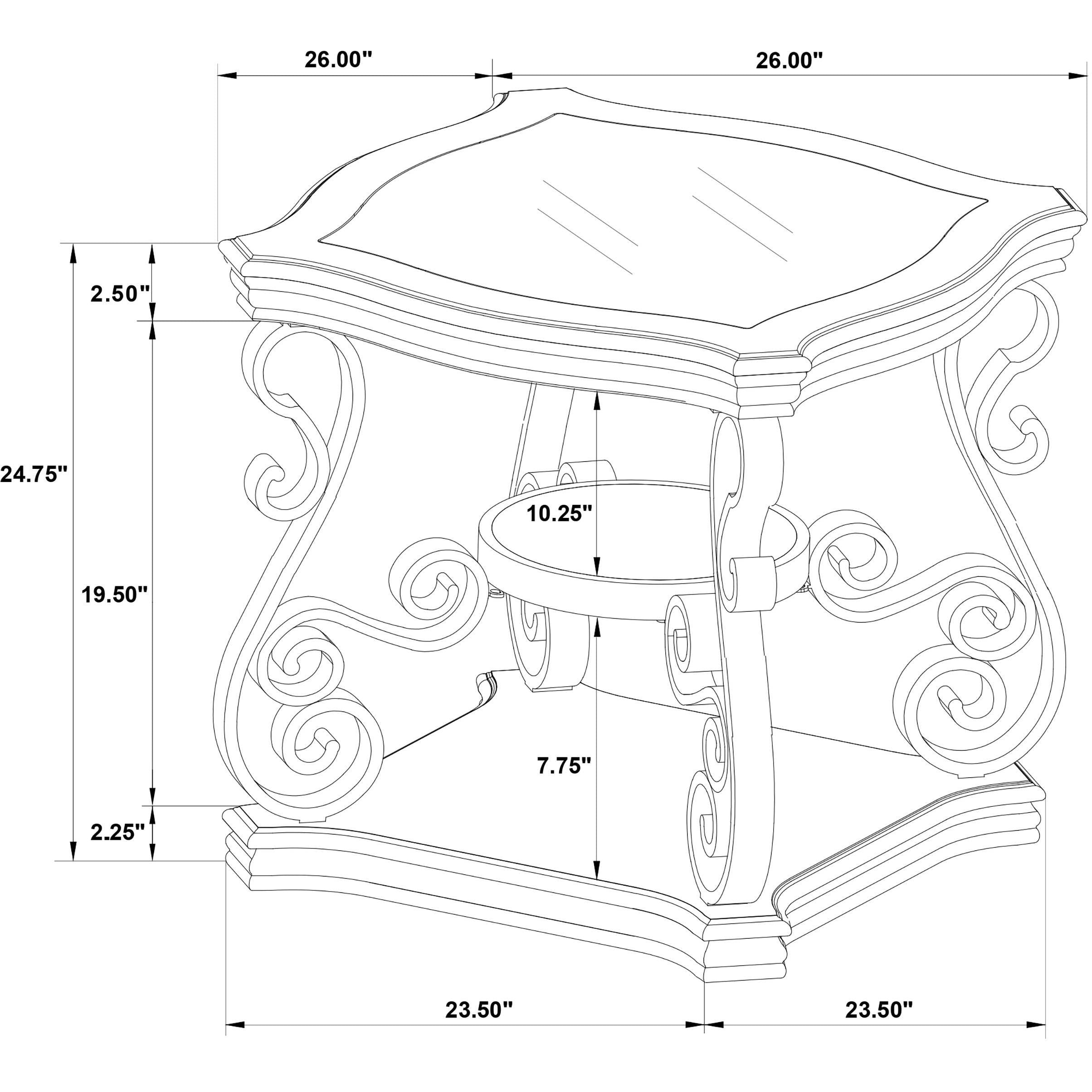  Coaster Furniture Laney 702448-S2 2-piece Glass Top Coffee and End Table Set - Dark Merlot IMAGE 10