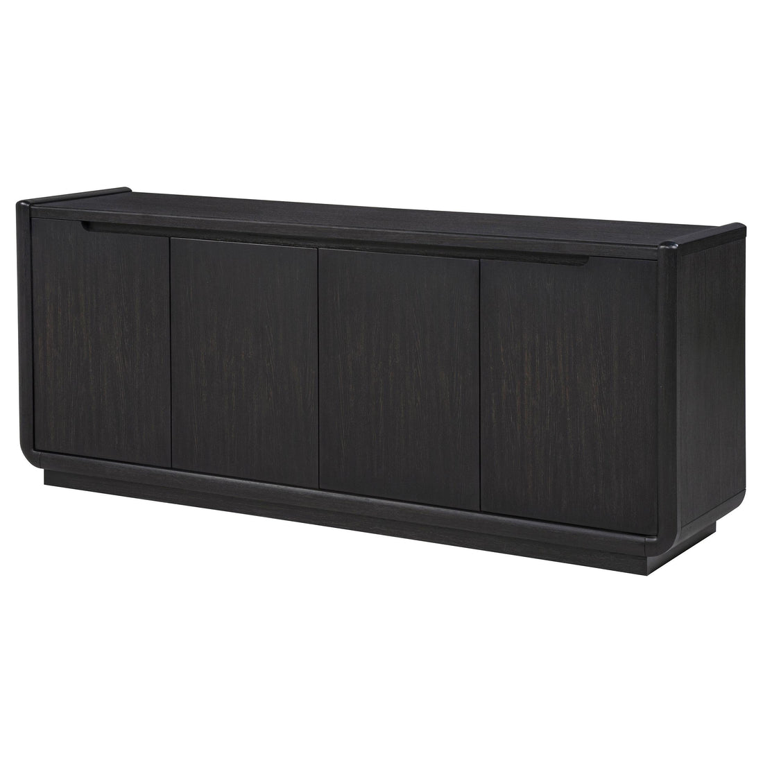  Coaster Furniture Leandro 704633 72-inch 4-door TV Stand Media Console - Burnished Black IMAGE 1