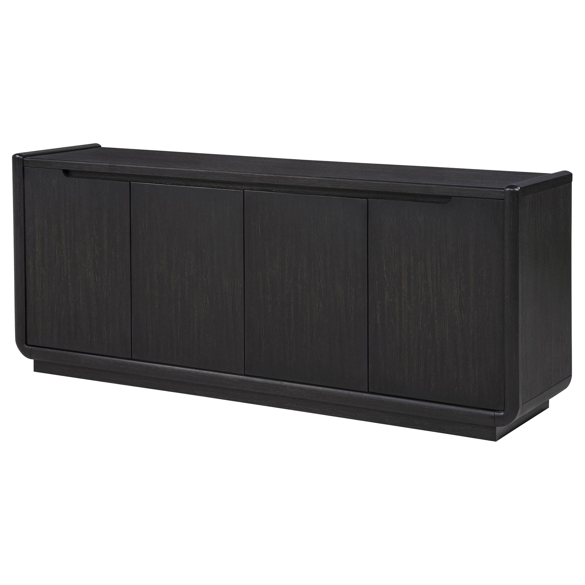  Coaster Furniture Leandro 704633 72-inch 4-door TV Stand Media Console - Burnished Black IMAGE 1