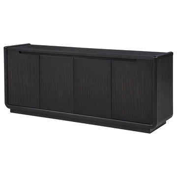  Coaster Furniture Leandro 704633 72-inch 4-door TV Stand Media Console - Burnished Black IMAGE 1