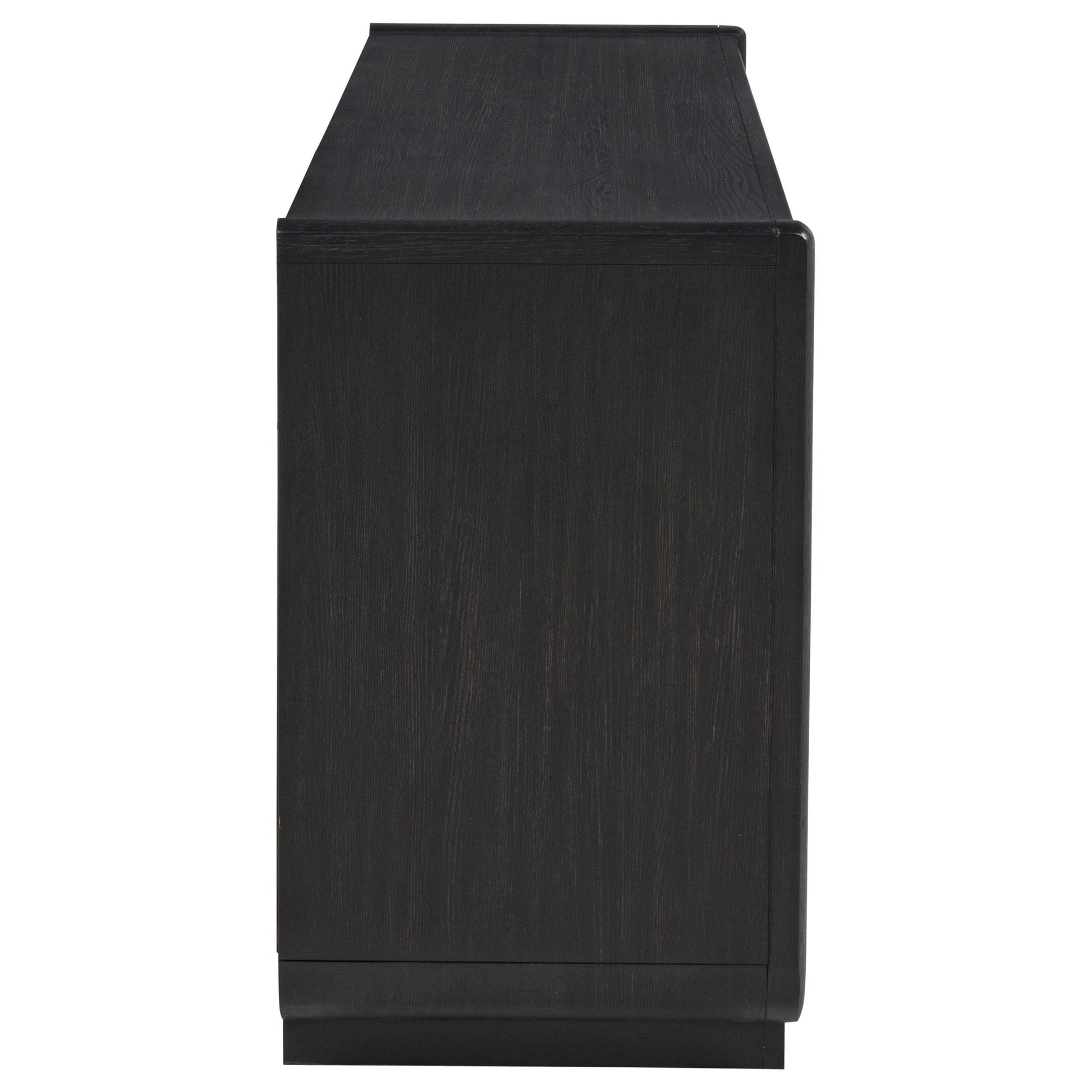  Coaster Furniture Leandro 704633 72-inch 4-door TV Stand Media Console - Burnished Black IMAGE 5
