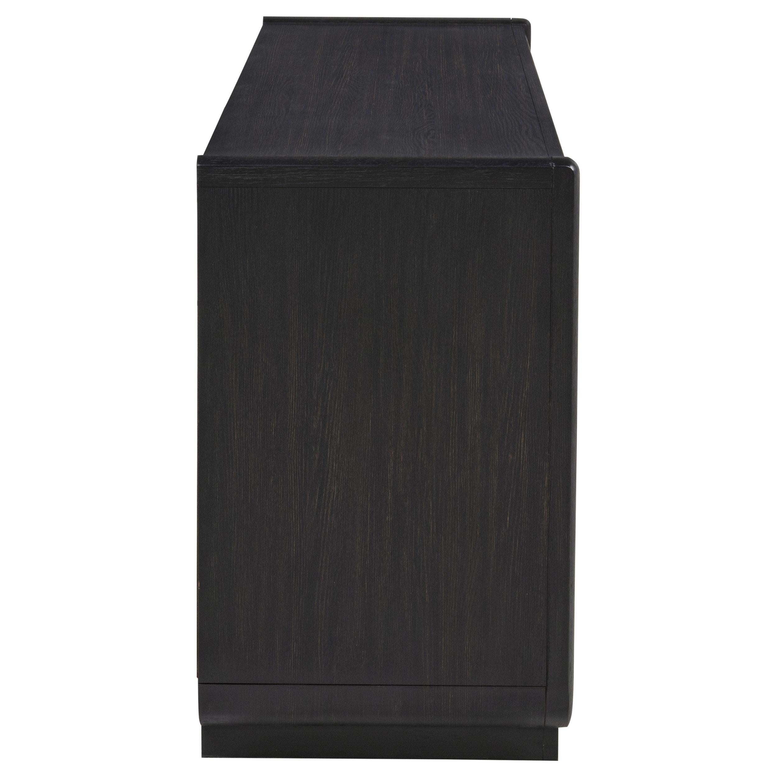  Coaster Furniture Leandro 704633 72-inch 4-door TV Stand Media Console - Burnished Black IMAGE 5