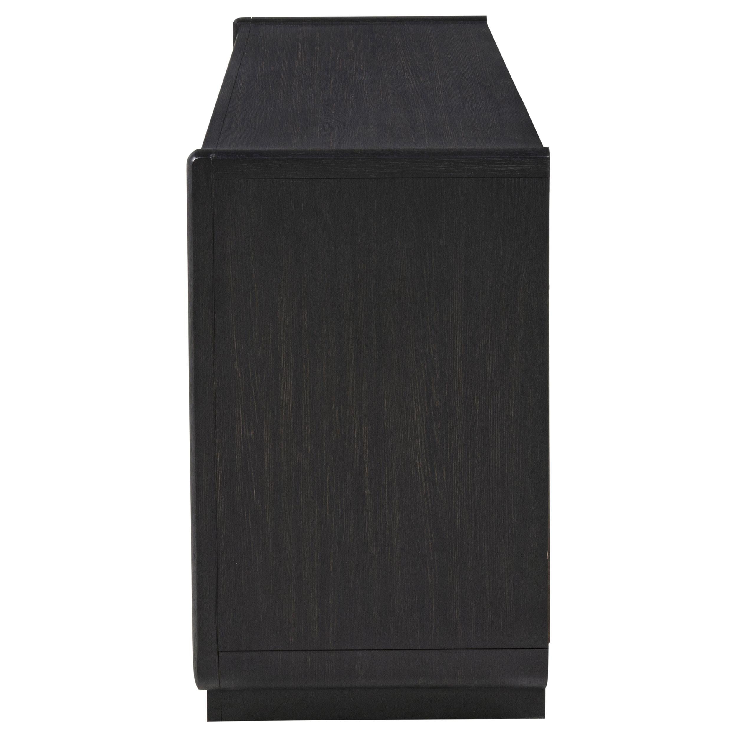  Coaster Furniture Leandro 704633 72-inch 4-door TV Stand Media Console - Burnished Black IMAGE 6