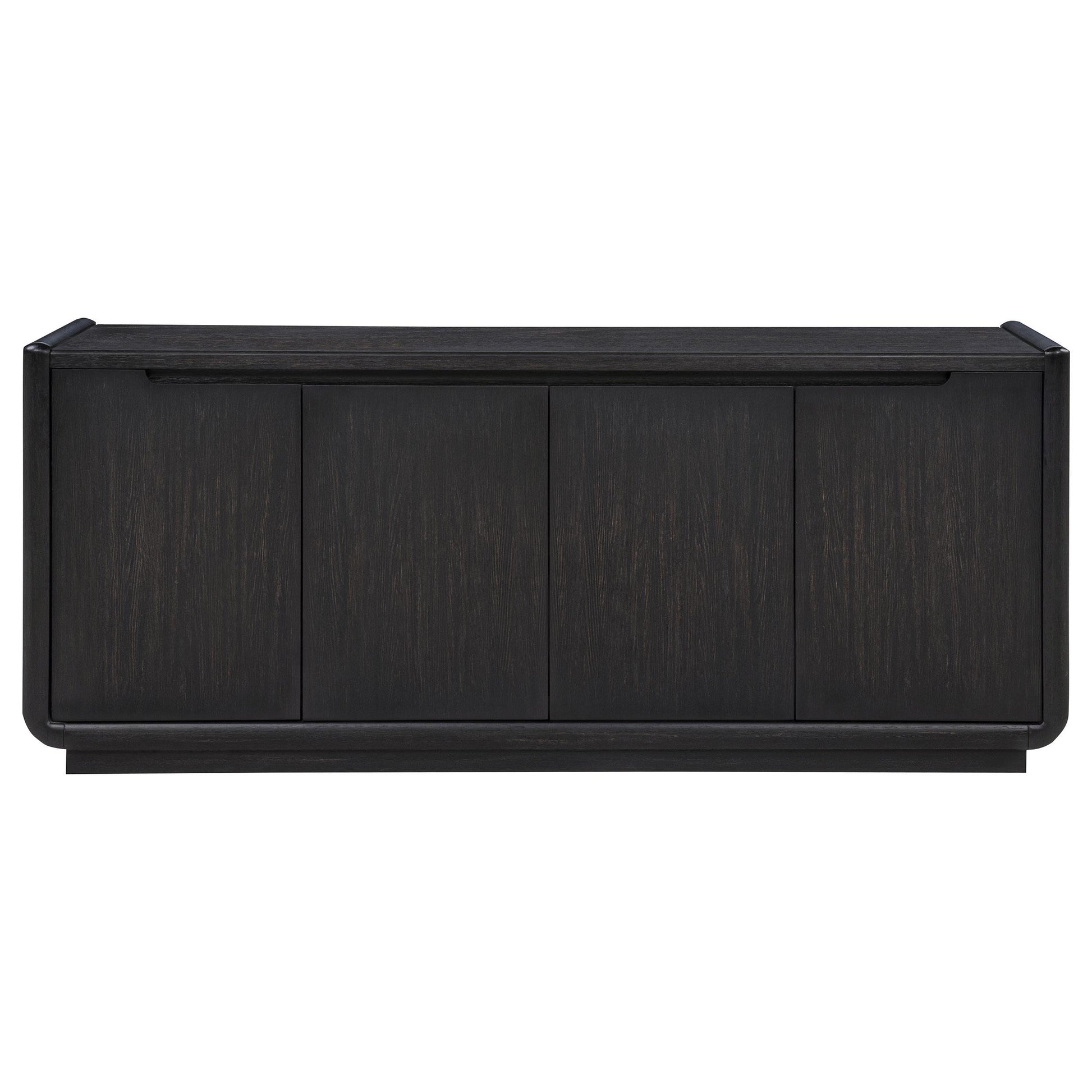  Coaster Furniture Leandro 704633 72-inch 4-door TV Stand Media Console - Burnished Black IMAGE 7