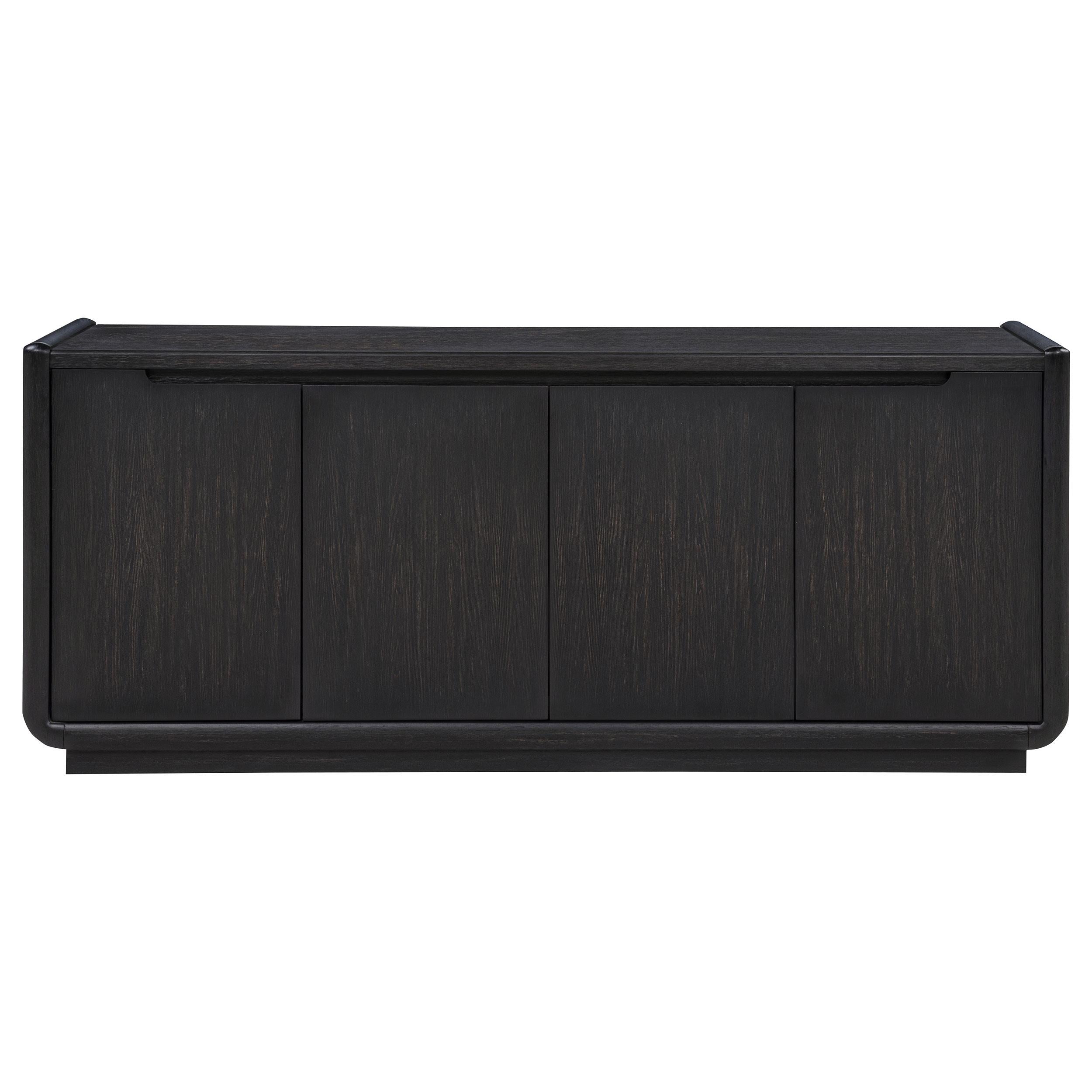  Coaster Furniture Leandro 704633 72-inch 4-door TV Stand Media Console - Burnished Black IMAGE 7