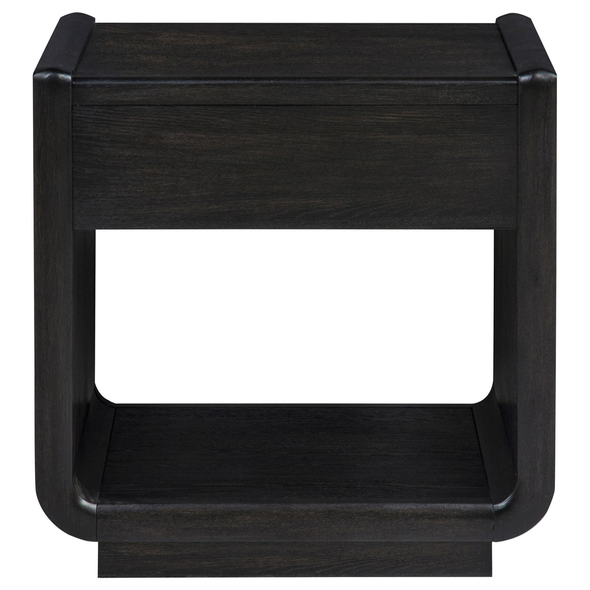  Coaster Furniture Leandro 704637 1-drawer Wood Occasional End Table - Burnished Black IMAGE 11