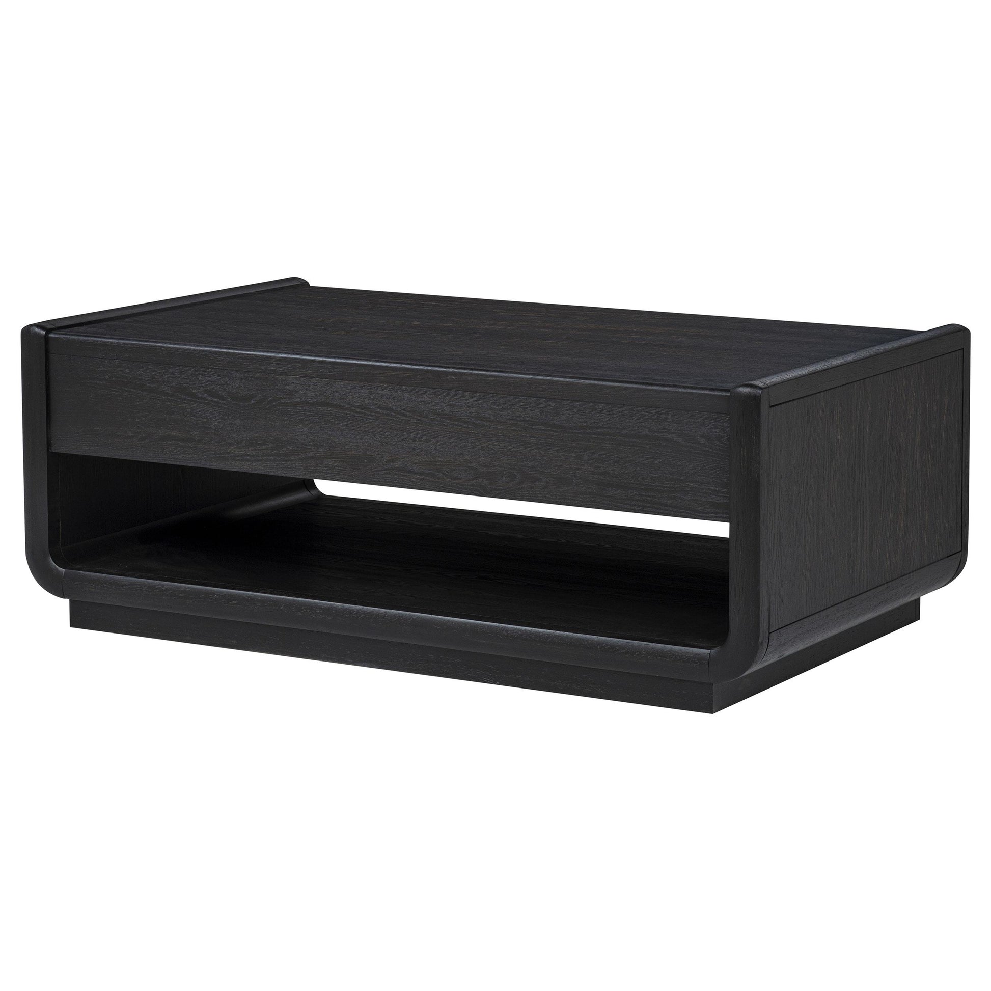  Coaster Furniture Leandro 704638 2-drawer Wood Coffee Table - Burnished Black IMAGE 1