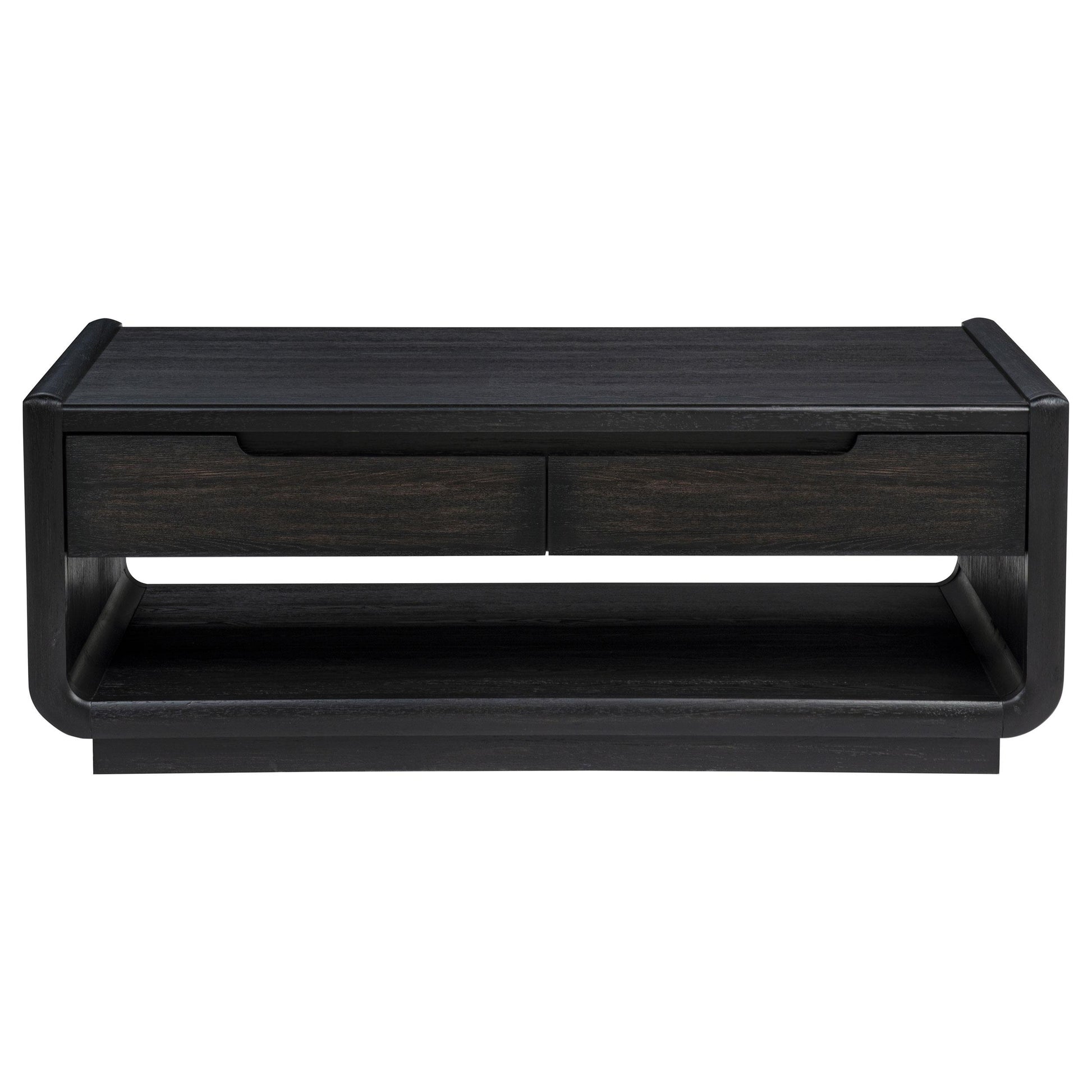  Coaster Furniture Leandro 704638 2-drawer Wood Coffee Table - Burnished Black IMAGE 13