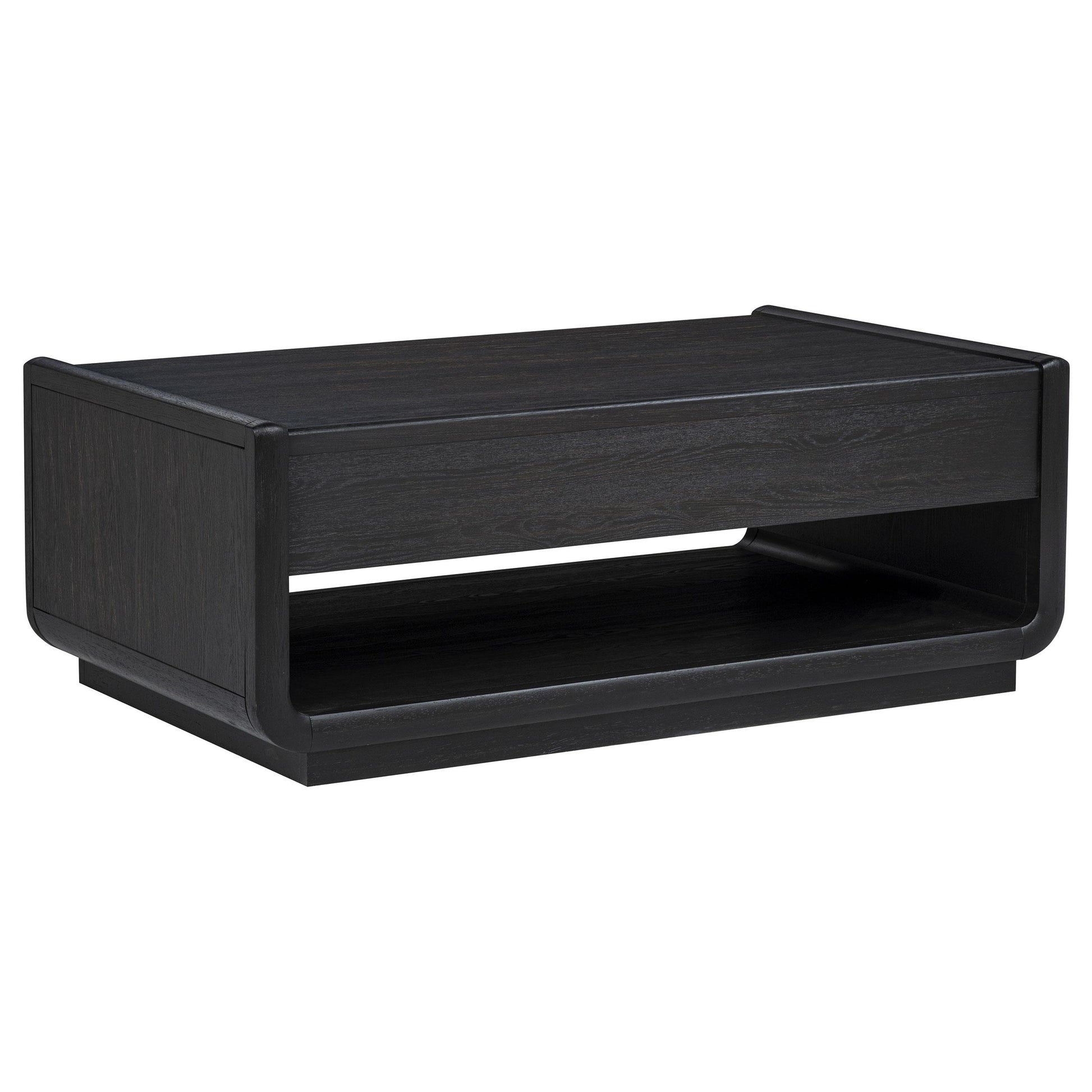  Coaster Furniture Leandro 704638 2-drawer Wood Coffee Table - Burnished Black IMAGE 7
