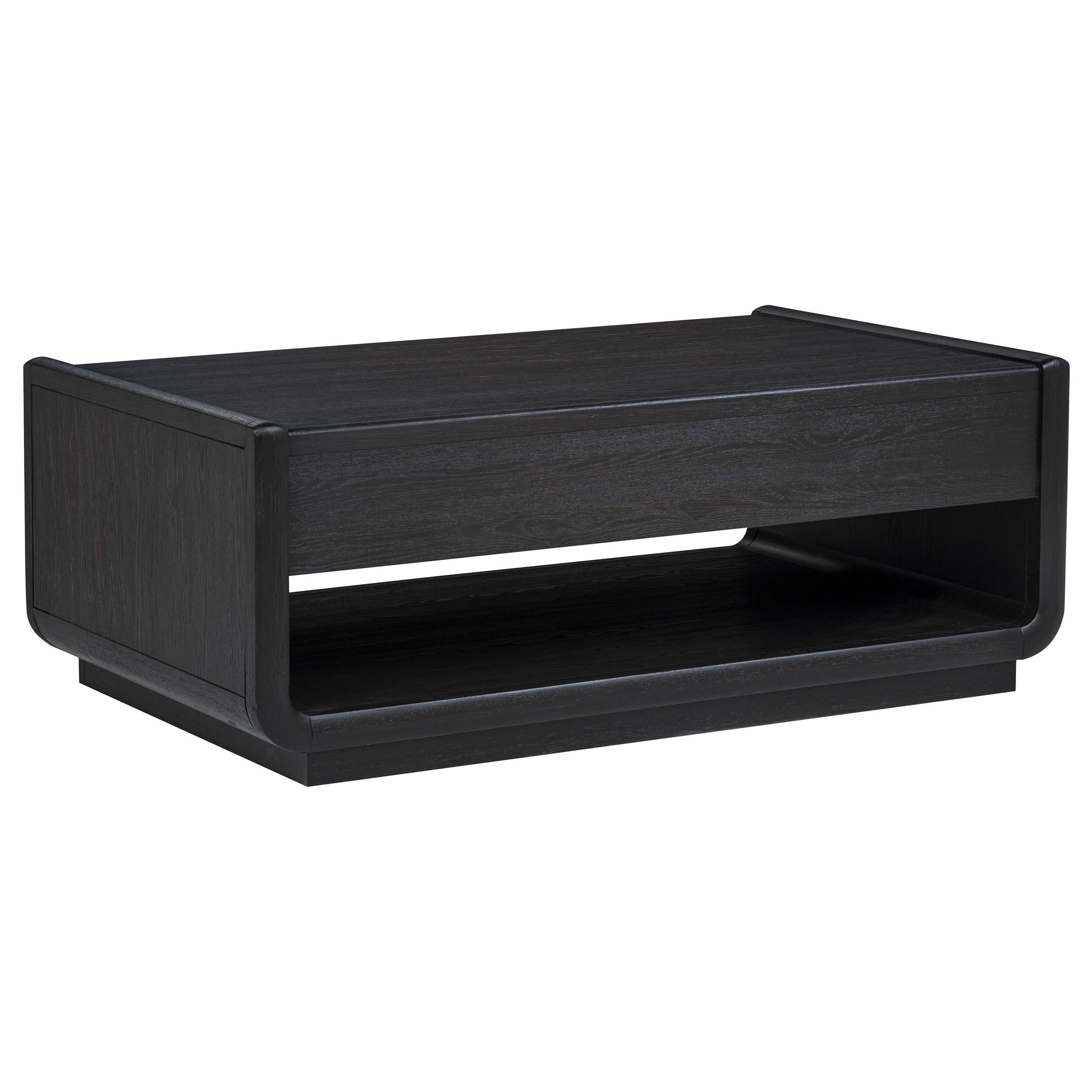  Coaster Furniture Leandro 704638 2-drawer Wood Coffee Table - Burnished Black IMAGE 7