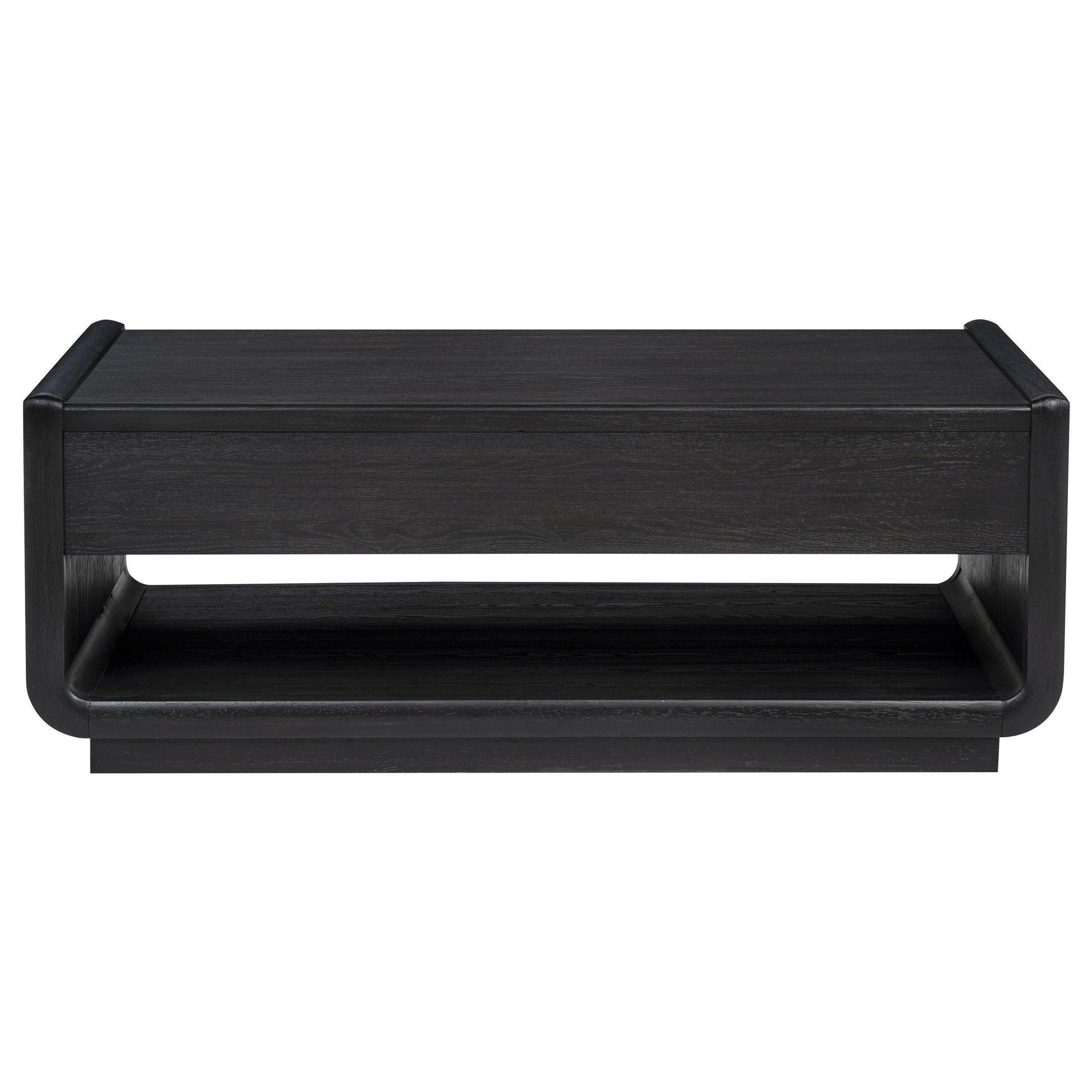 Coaster Furniture Leandro 704638 2-drawer Wood Coffee Table - Burnished Black IMAGE 8