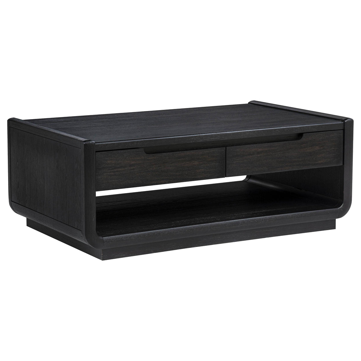  Coaster Furniture Leandro 704638-S3 3-piece Wood Coffee and End Table Set - Burnished Black IMAGE 6