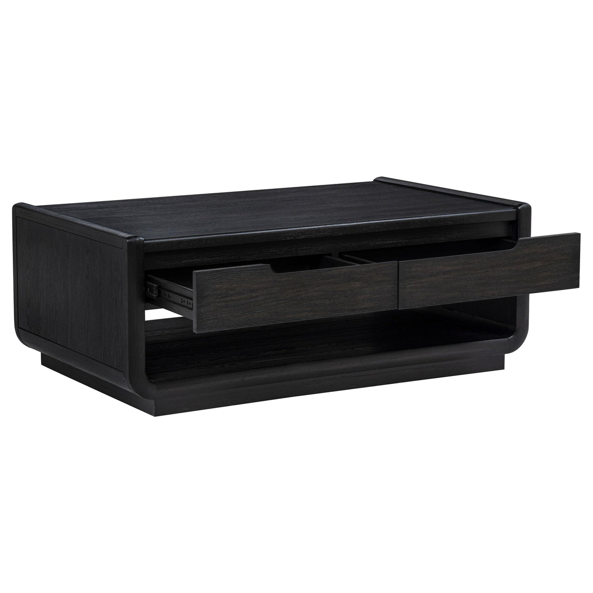  Coaster Furniture Leandro 704638-S3 3-piece Wood Coffee and End Table Set - Burnished Black IMAGE 8