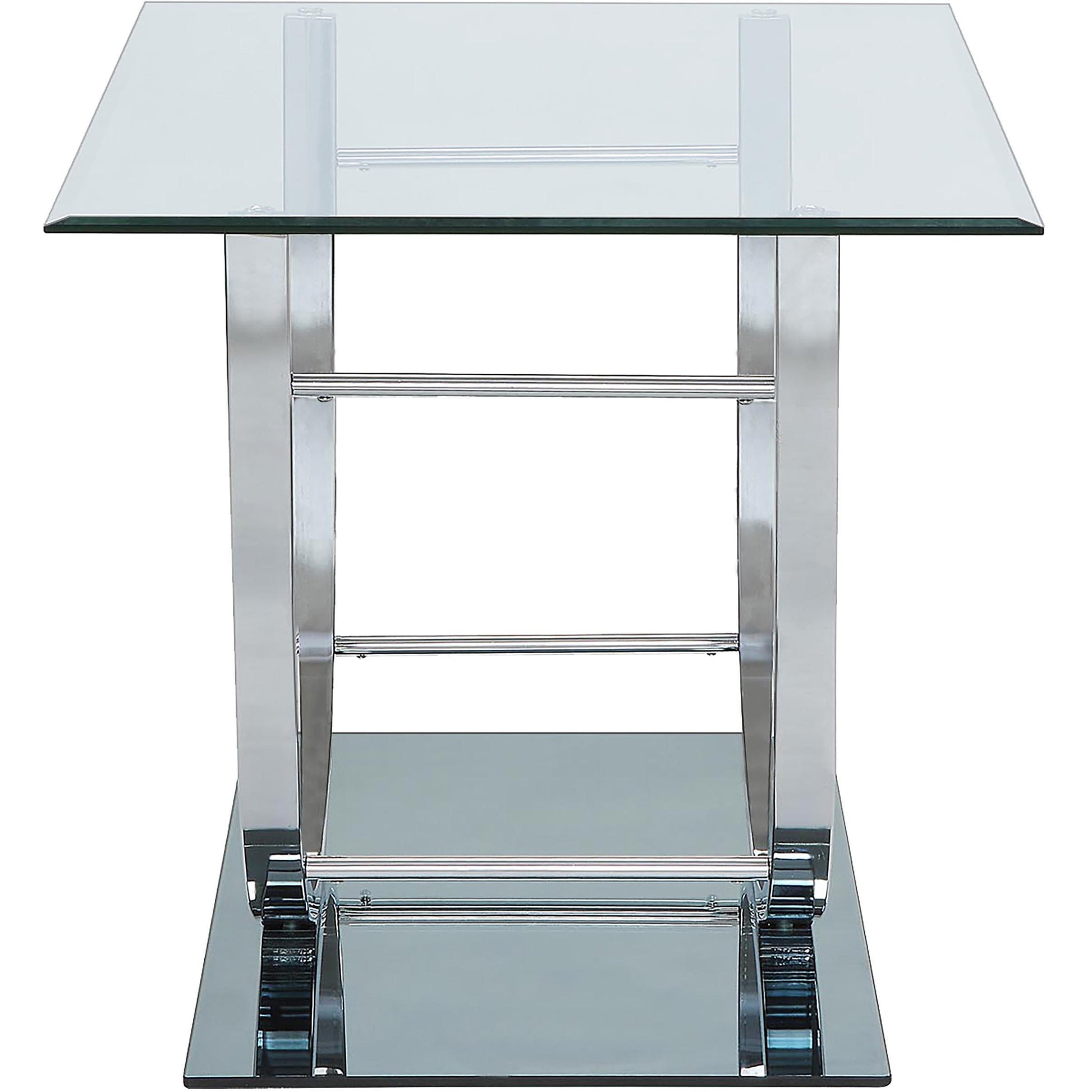  Coaster Furniture Danville 704988-S2 2-piece Glass Top Coffee and End Table Set - Chrome IMAGE 5