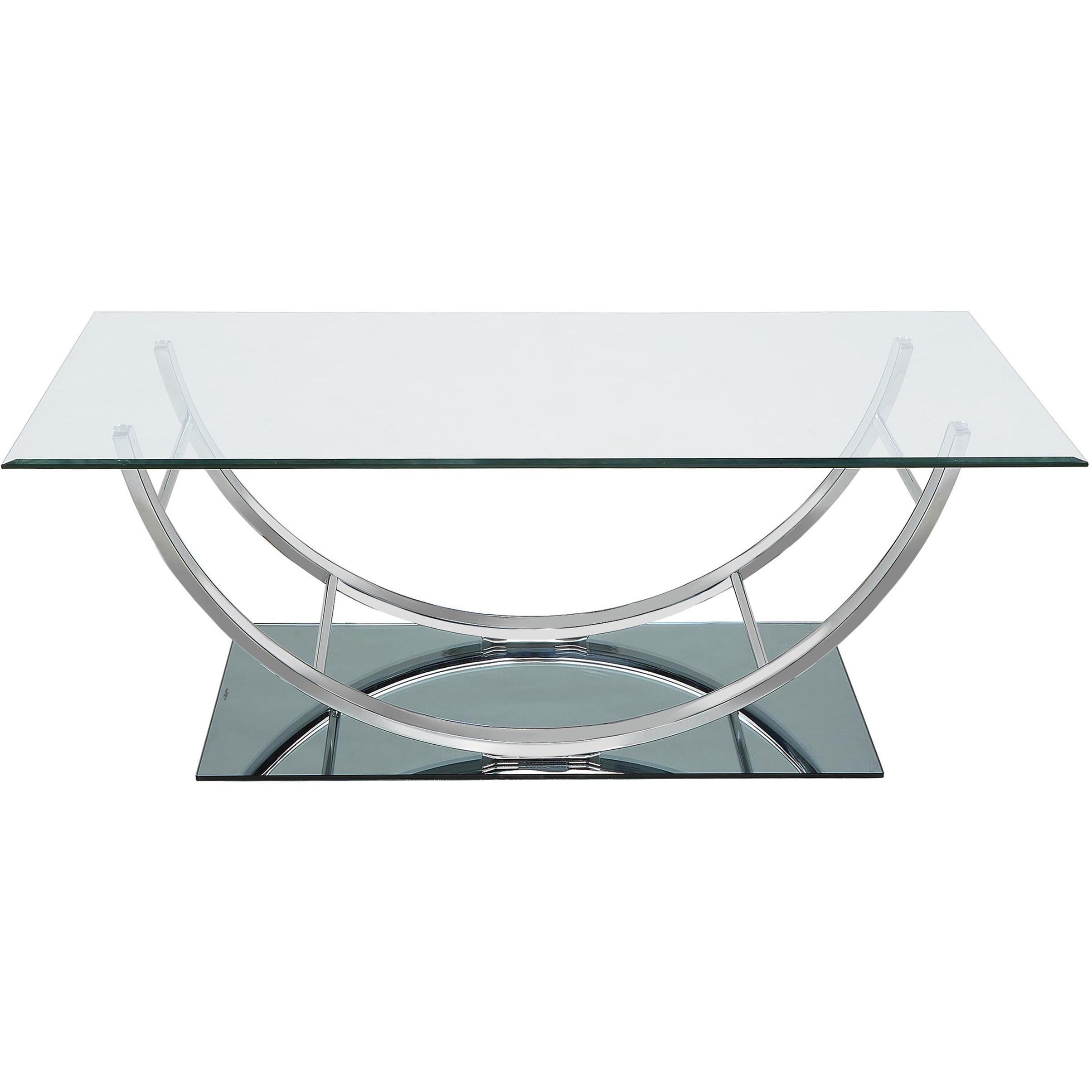  Coaster Furniture Danville 704988-S2 2-piece Glass Top Coffee and End Table Set - Chrome IMAGE 7