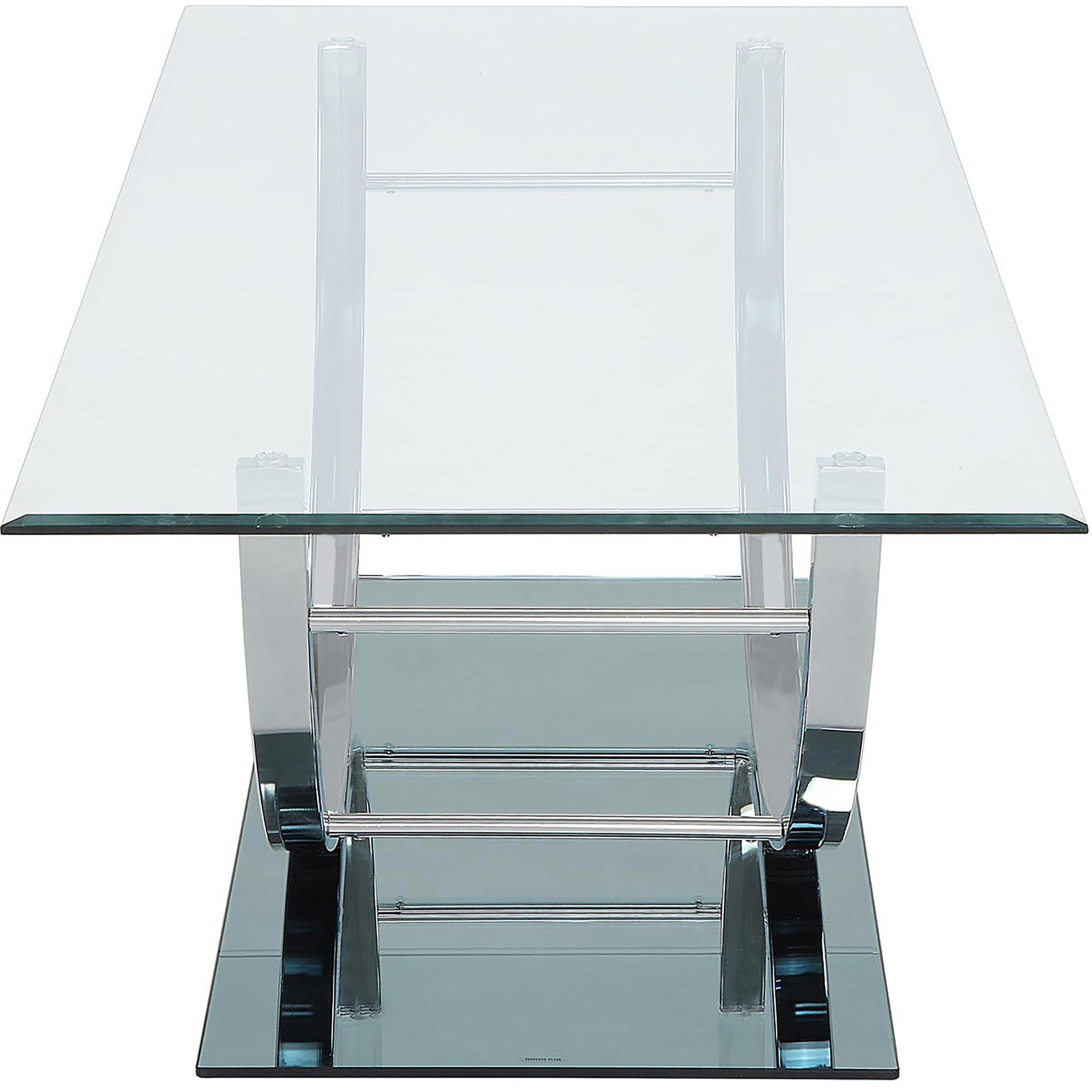  Coaster Furniture Danville 704988-S2 2-piece Glass Top Coffee and End Table Set - Chrome IMAGE 8