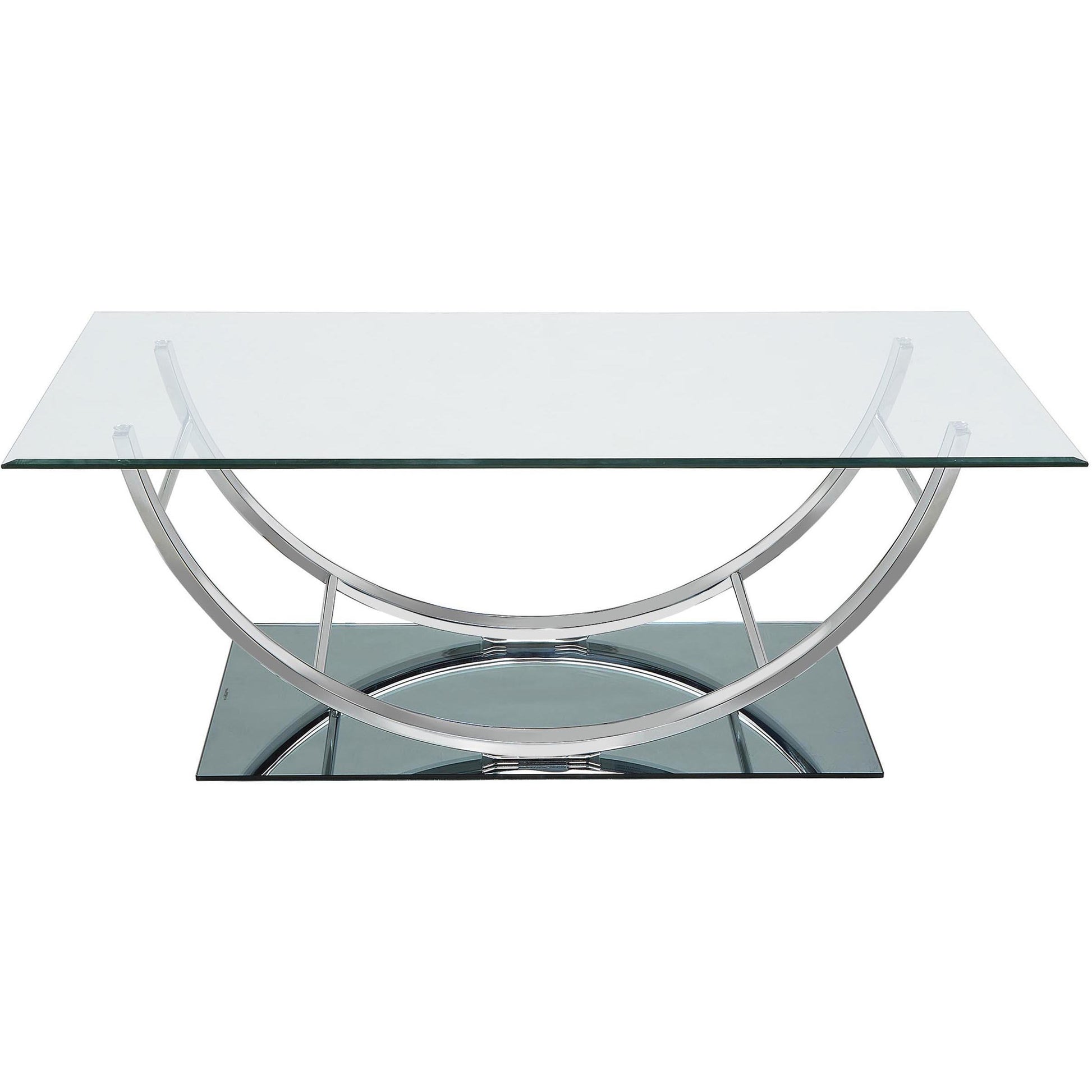  Coaster Furniture Danville 704988-S3 3-piece Glass Top Coffee and End Table Set - Chrome IMAGE 7