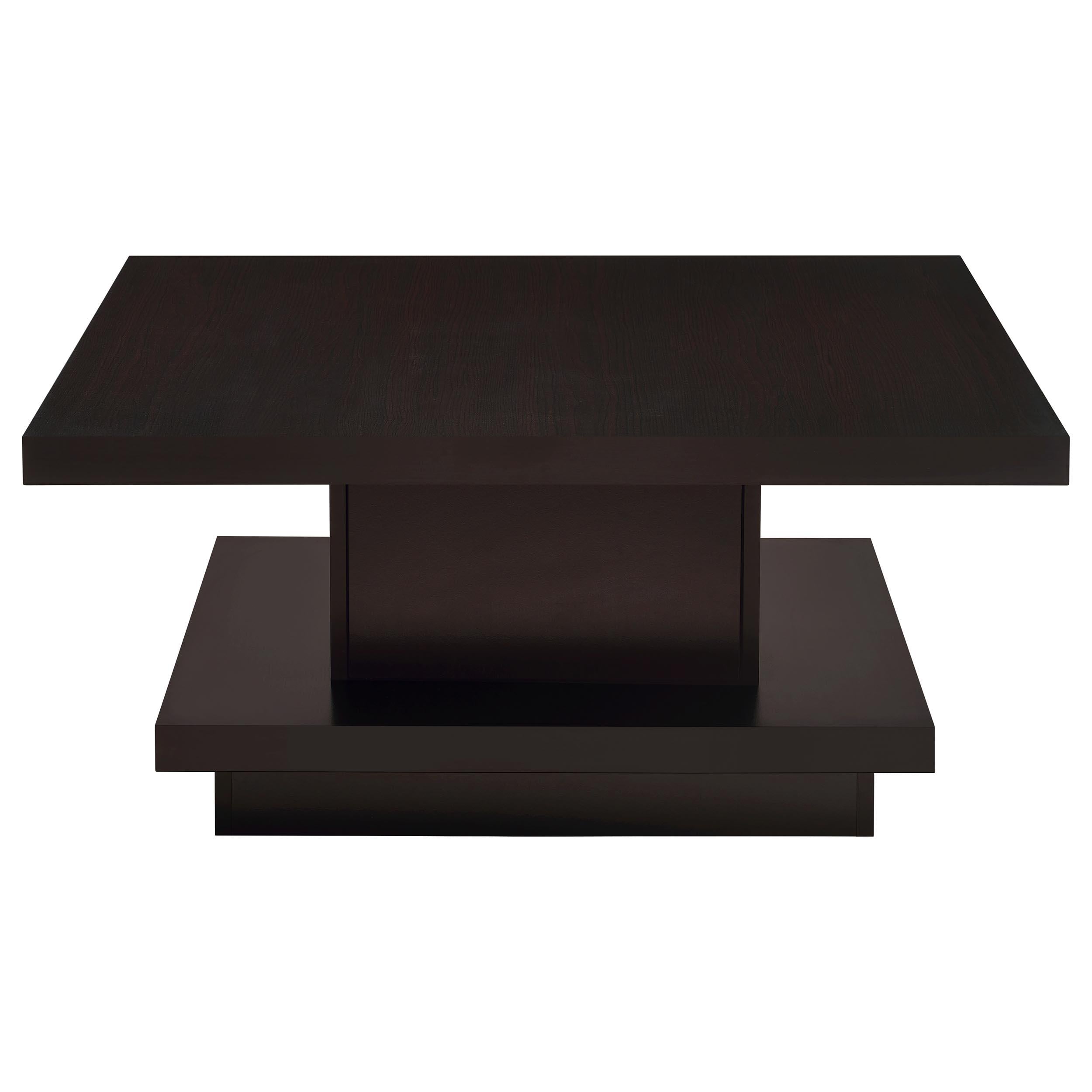  Coaster Furniture Reston 705168-S2 2-piece Square Coffee and End Table Set - Cappuccino IMAGE 3