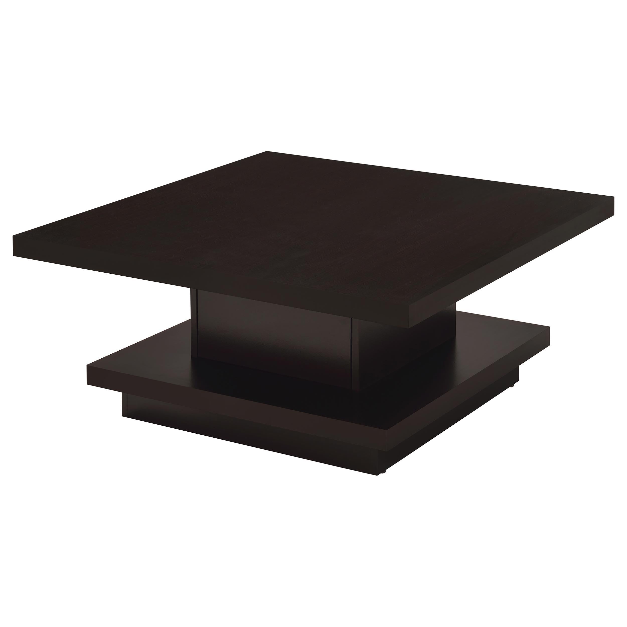  Coaster Furniture Reston 705168-S3 3-piece Square Coffee and End Table Set - Cappuccino IMAGE 5