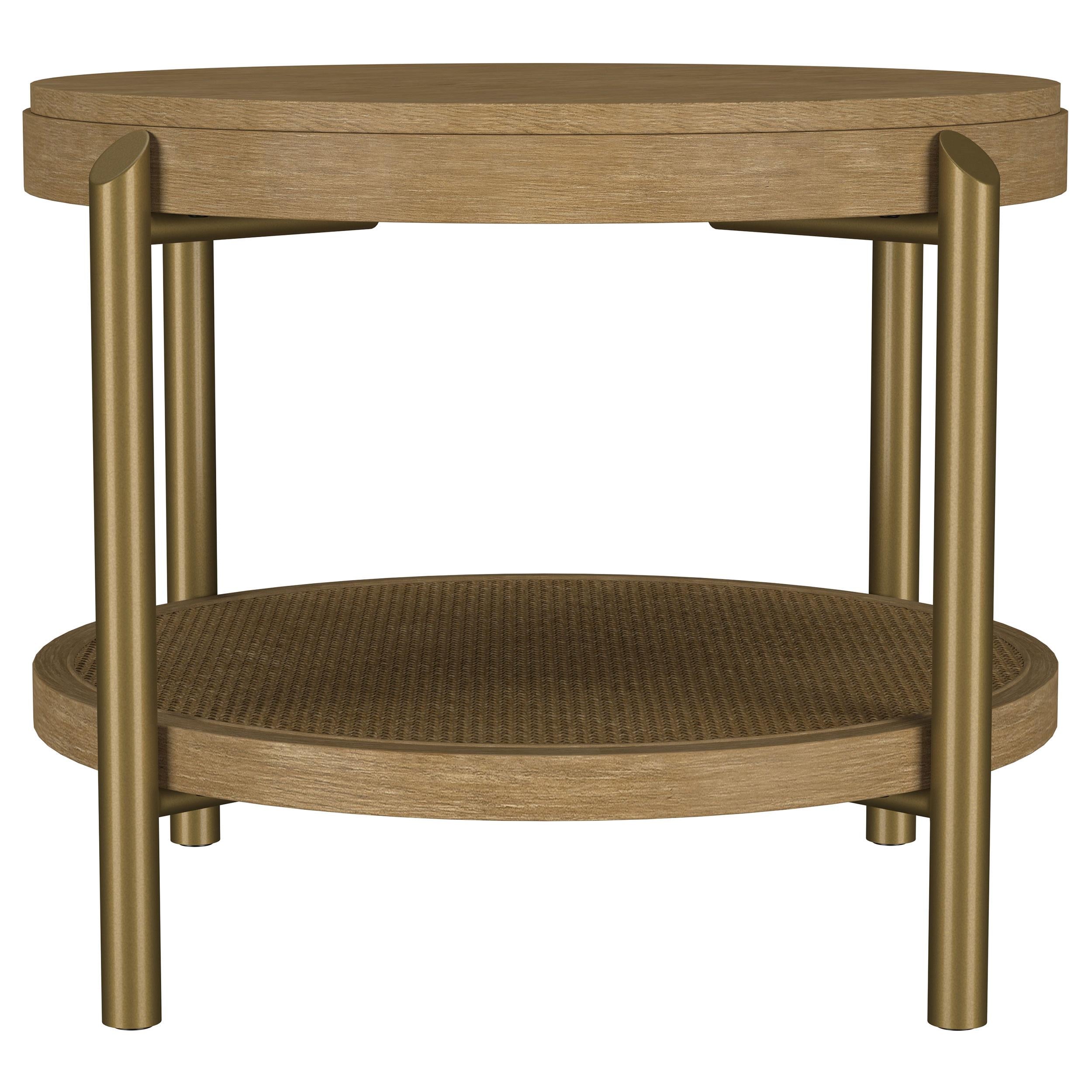  Coaster Furniture Arini 706187 Round Side Table With Storage Shelf - Sand Wash IMAGE 6