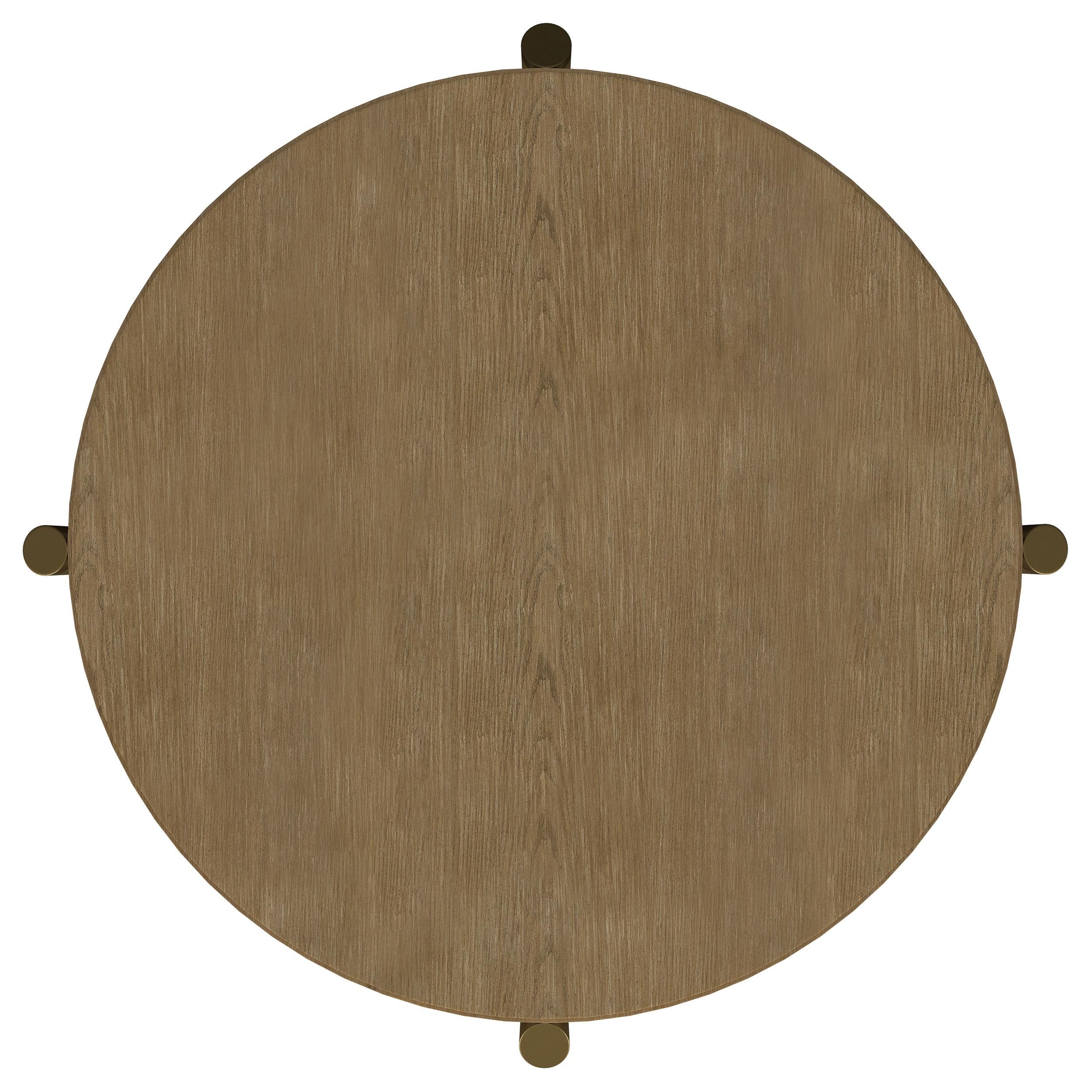  Coaster Furniture Arini 706187 Round Side Table With Storage Shelf - Sand Wash IMAGE 7