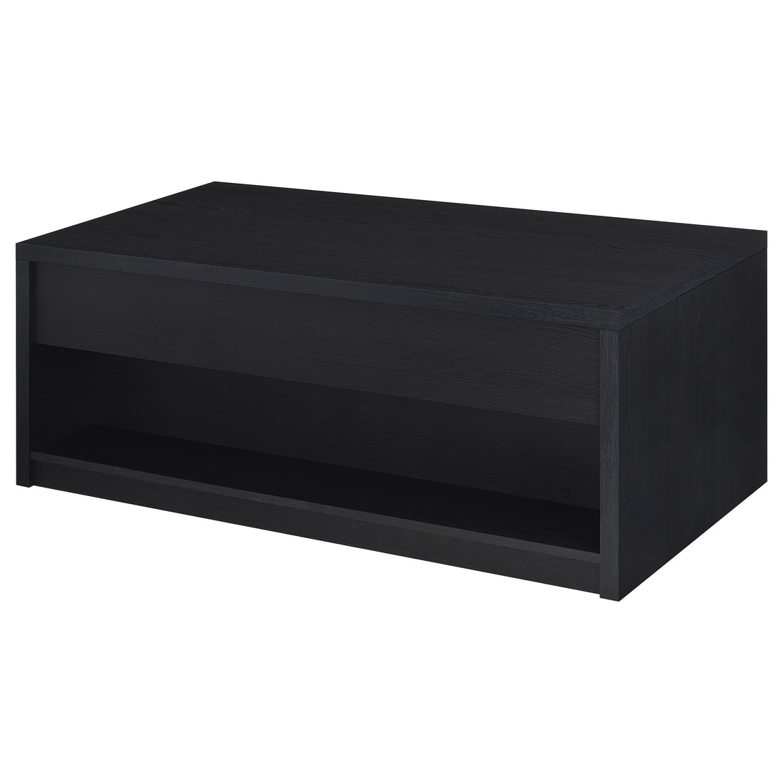 Coaster Furniture Knapp 706228 Lift Top Coffee Table with Dual Drawers - Black IMAGE 1